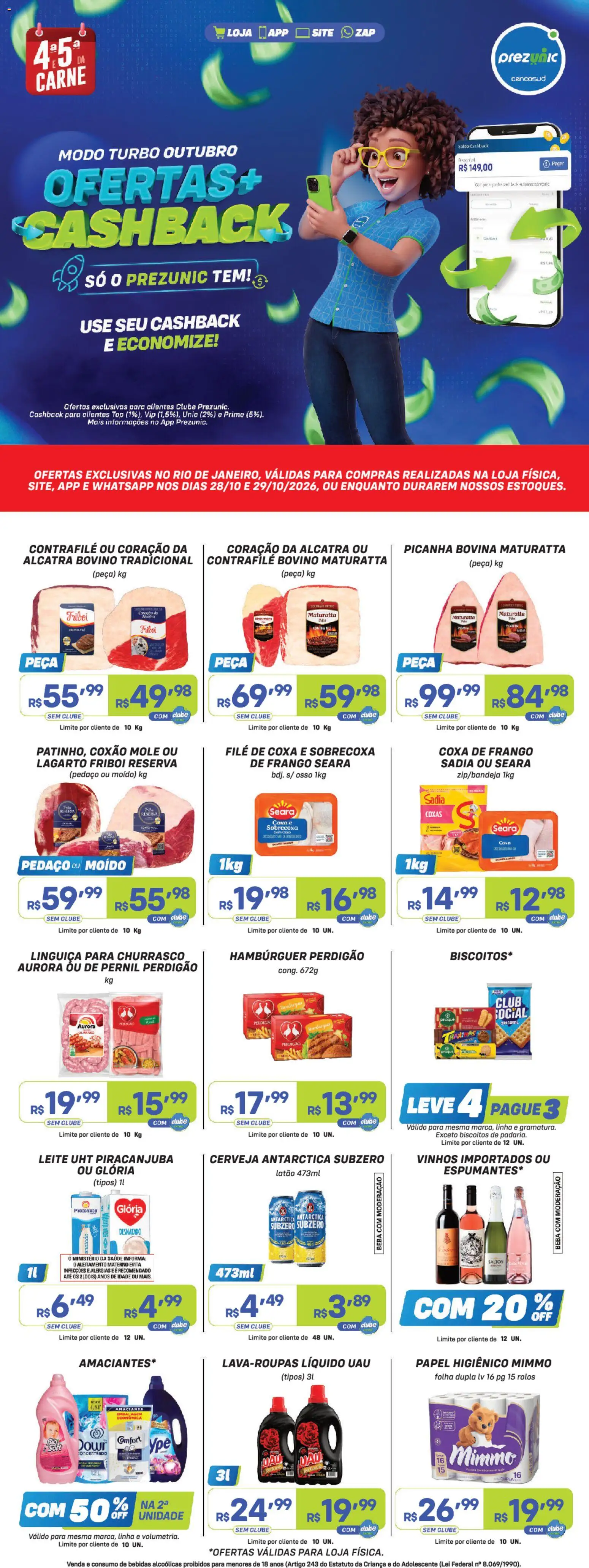 Pré-Visualização do folheto "Prezunic ofertas" da loja Prezunic válido a partir de 28/10/2026