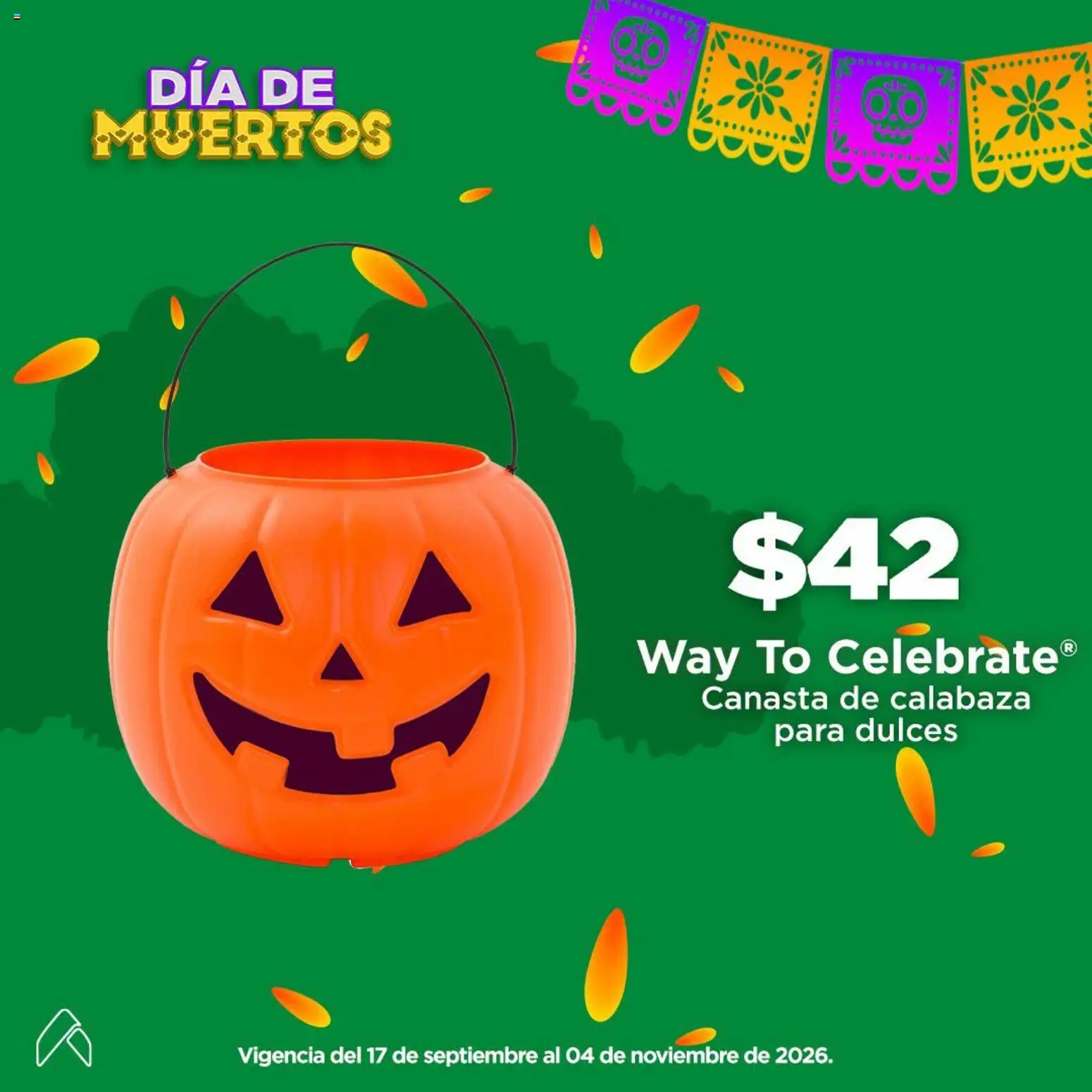 Vista previa las ofertas de la tienda Bodega Aurrerá - Bodega Aurrerá folleto Todo para llenar la calaverita desde el 17/09/2026 - Dulces, Calabaza, Canasta