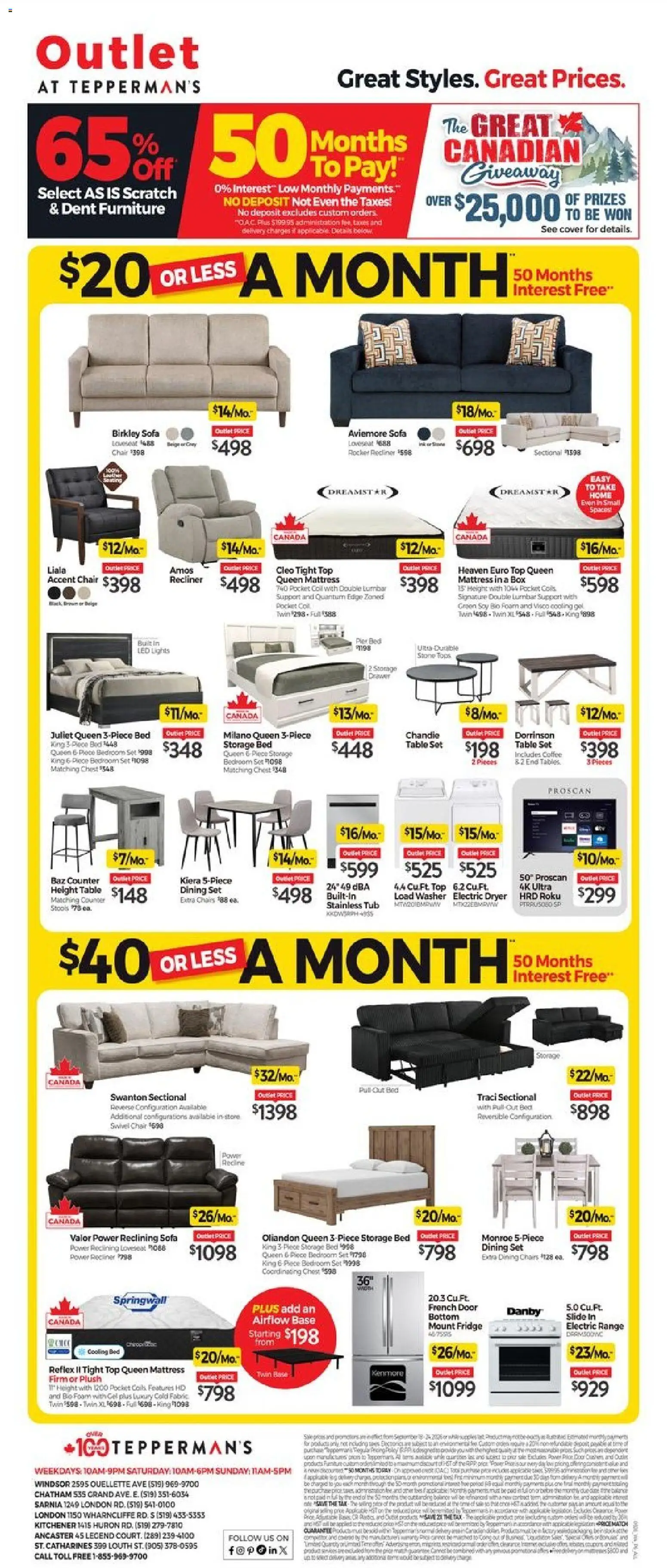 Preview of leaflet Tepperman's outlet from shop Tepperman's is valid from Sep 18, 2026
