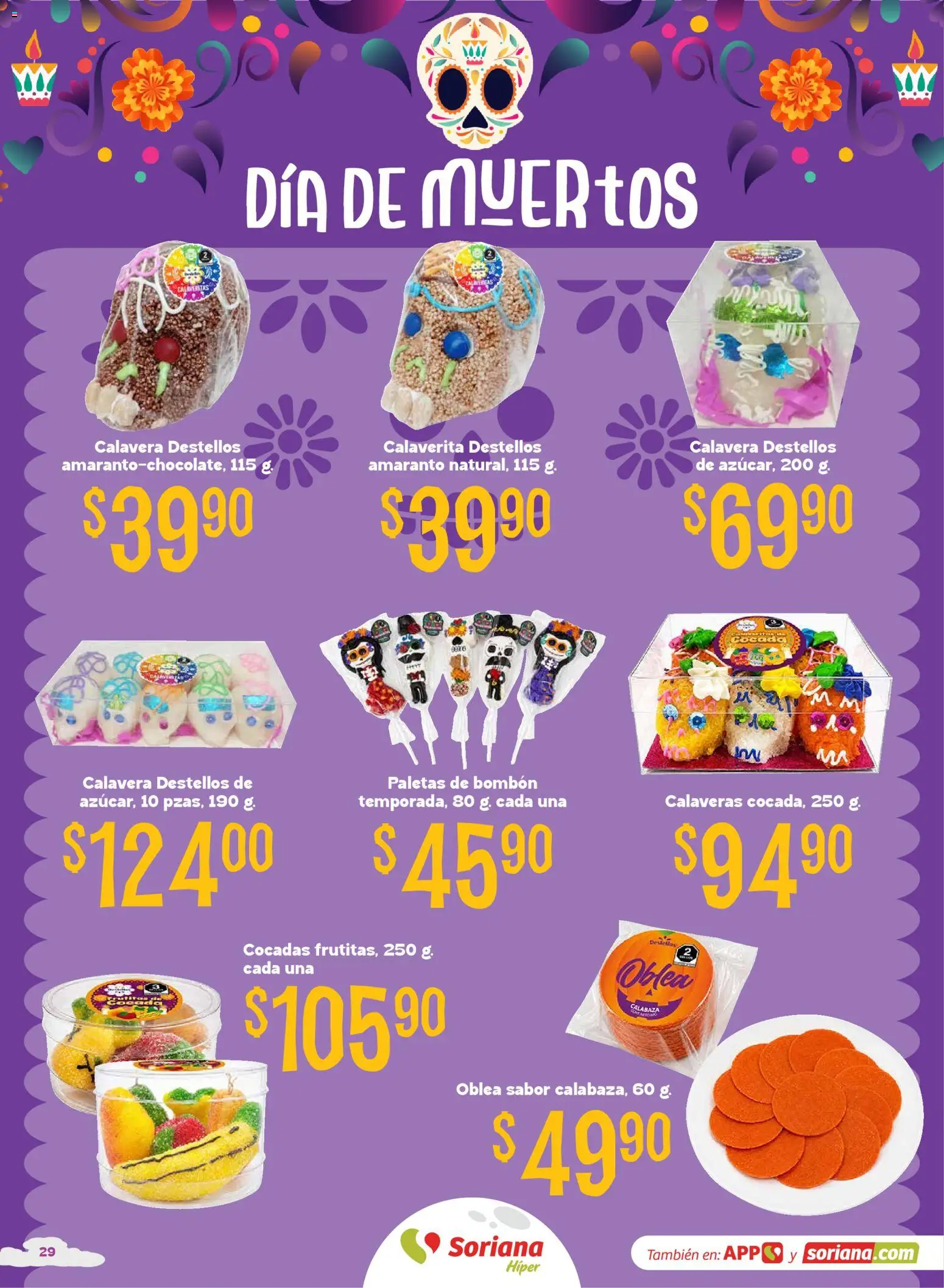 Vista previa las ofertas de la tienda Soriana - Soriana Híper - Halloween y Día de muertos desde el 01/10/2026 - Paletas