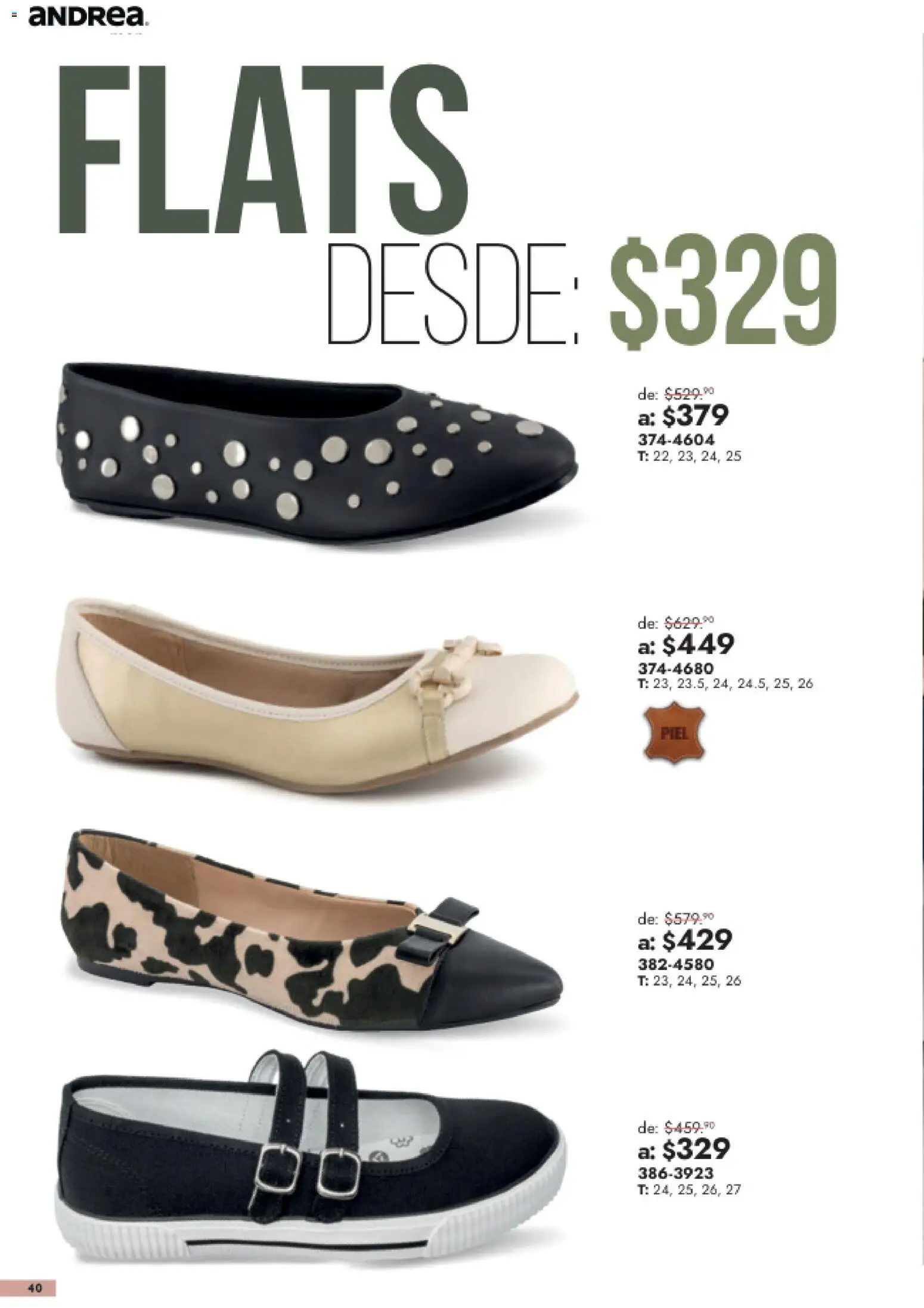 Vista previa las ofertas de la tienda Andrea - Andrea catálogo Outlet desde el 26/07/2026 