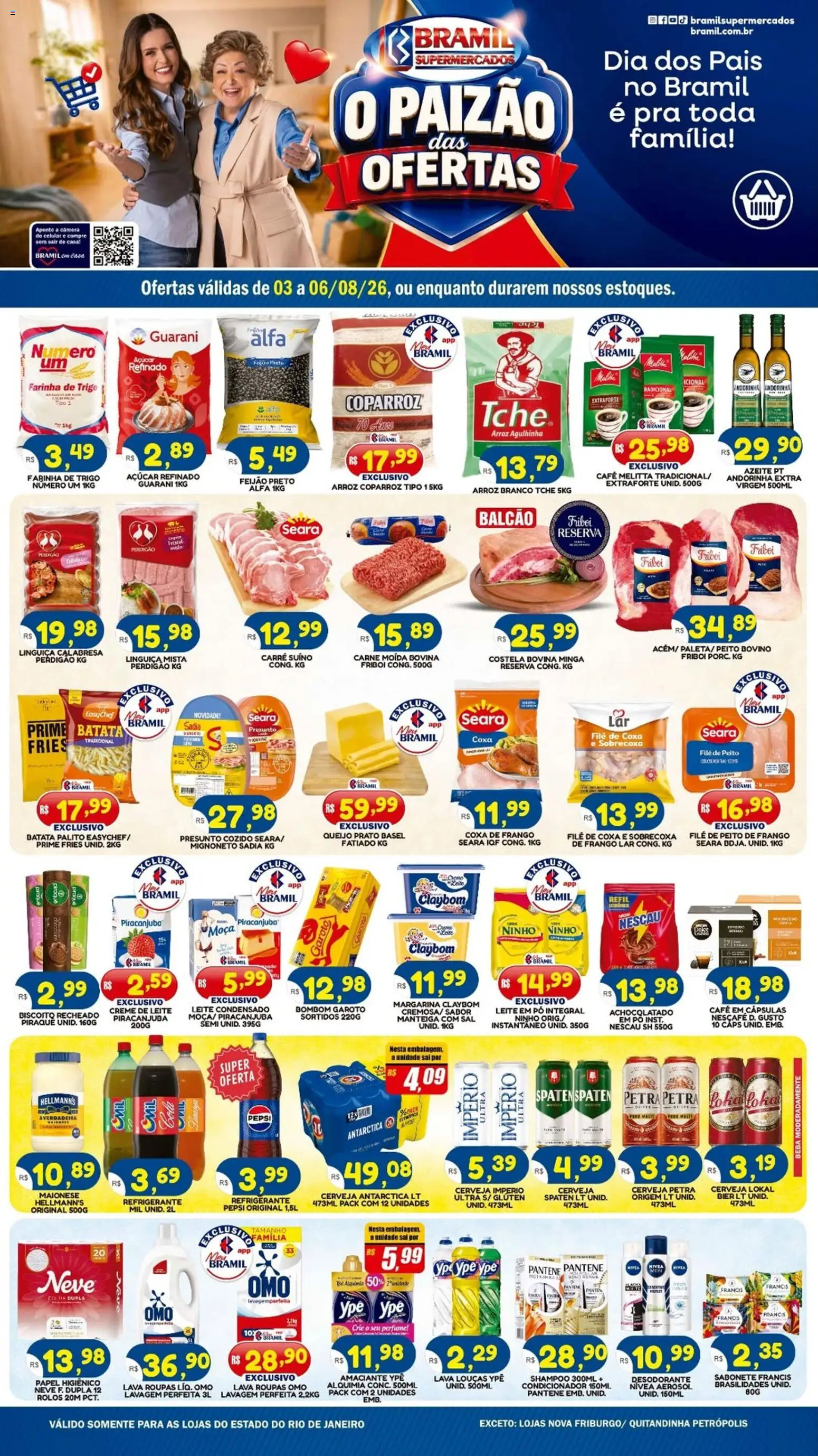 Pré-Visualização do folheto "Bramil Supermercados - Ofertas da semana" da loja Bramil Supermercados válido a partir de 03/08/2026