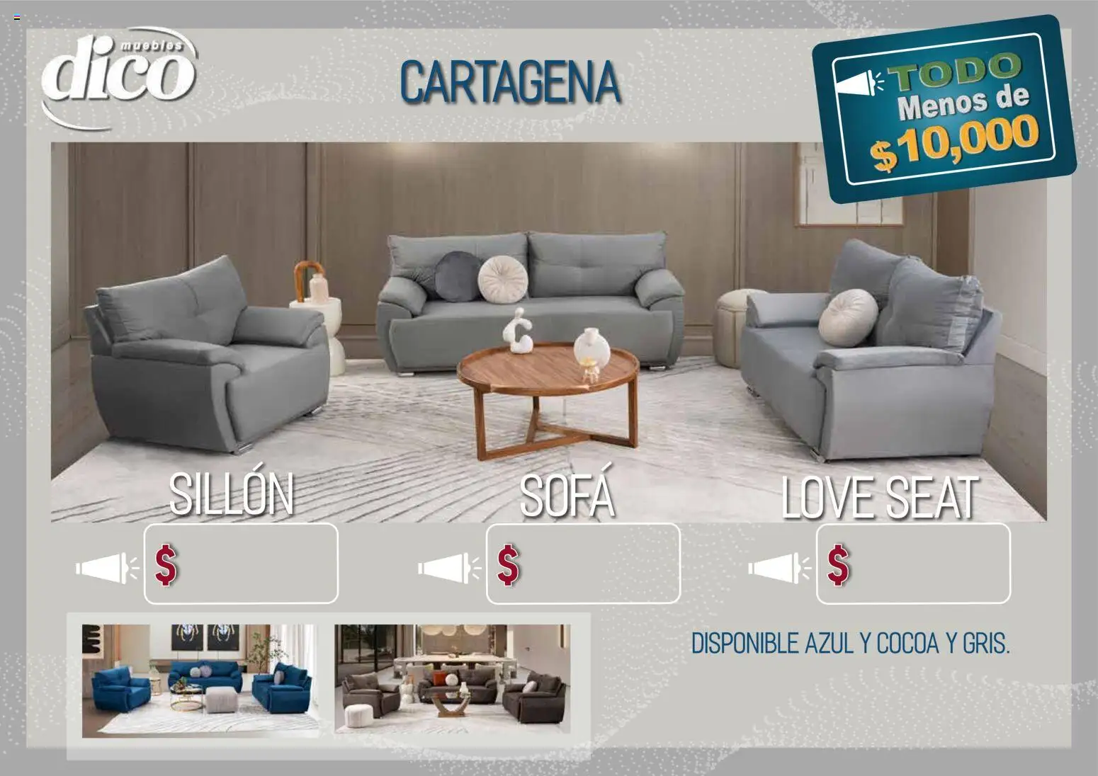 Vista previa las ofertas de la tienda Muebles Dico - Muebles Dico catálogo Todo menos de 10000 Pacifico desde el 09/04/2026 - Sillón, Sofá
