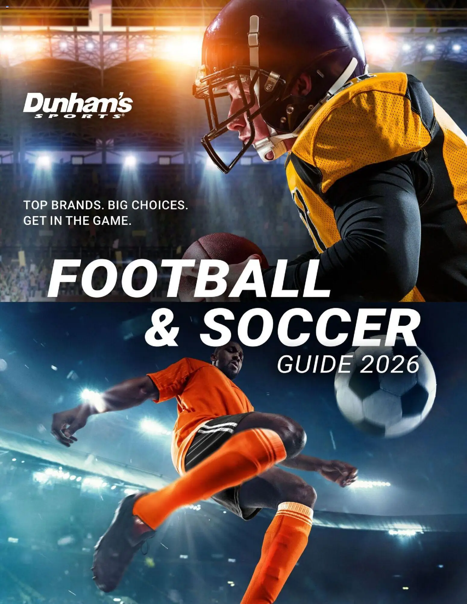 Ad Preview of Dunham's Sports Dunham's Sports Football & Soccer Guide from 07/09/2026