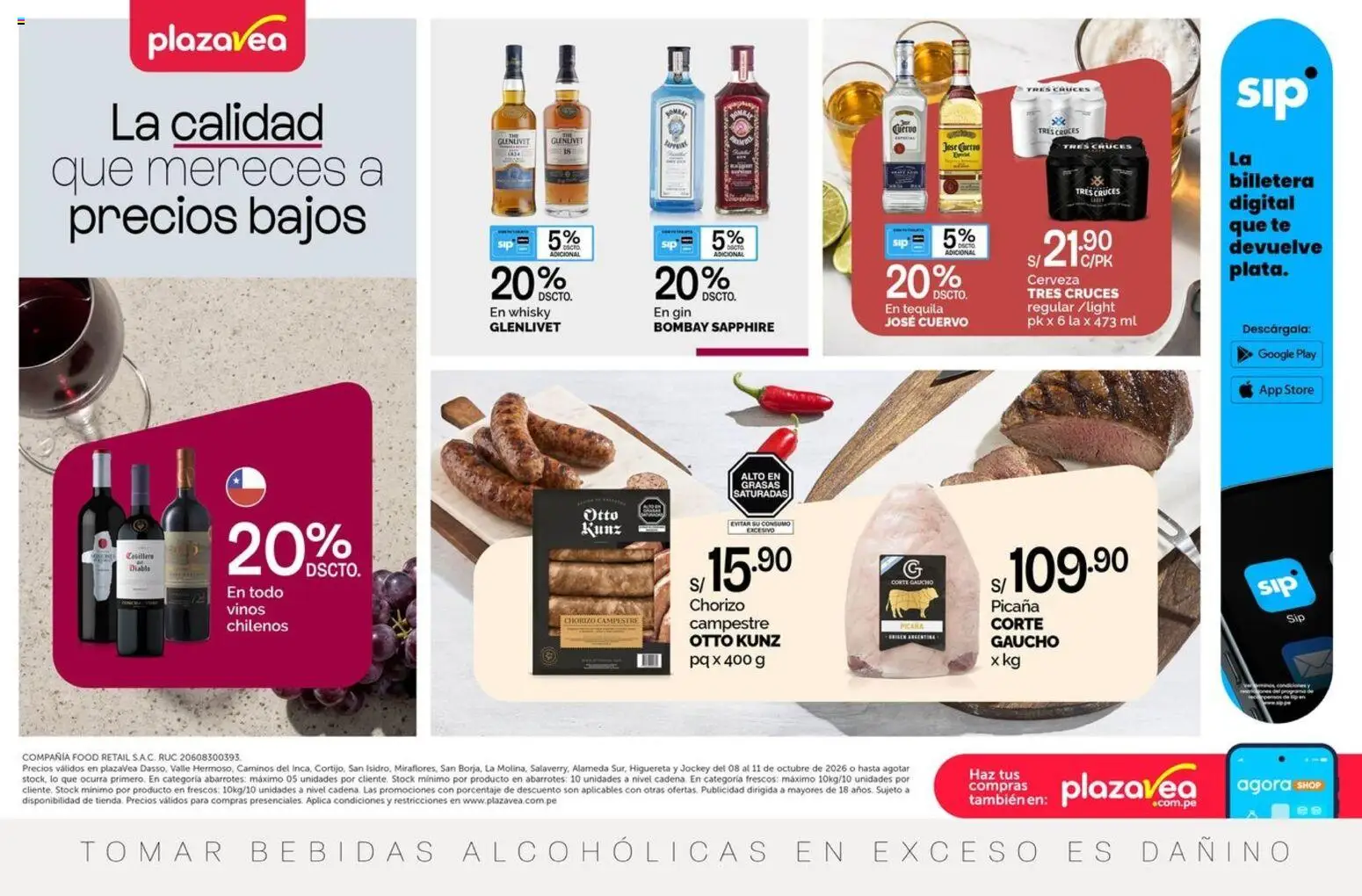 Vista previa de Catálogo Plaza Vea - Aviso tiendas seleccionadas de la tienda Plaza Vea válido desde 08/10/2026