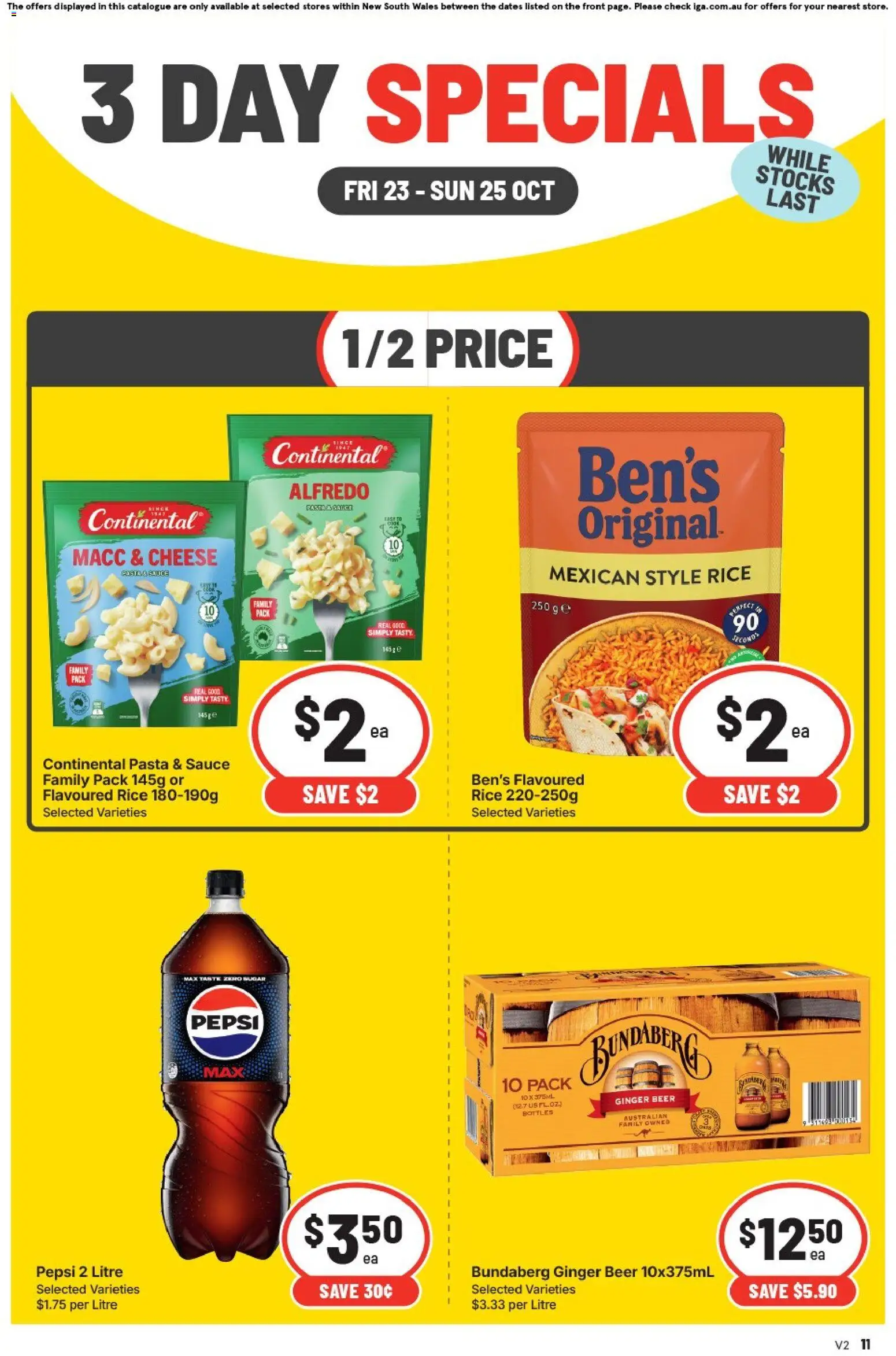 Preview of catalogue IGA ACT 3 Day Specials from shop IGA valid 23/10/2026