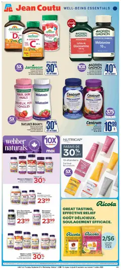 Preview of leaflet Jean Coutu - Natural products booklet from shop Jean Coutu is valid from Sep 24, 2026