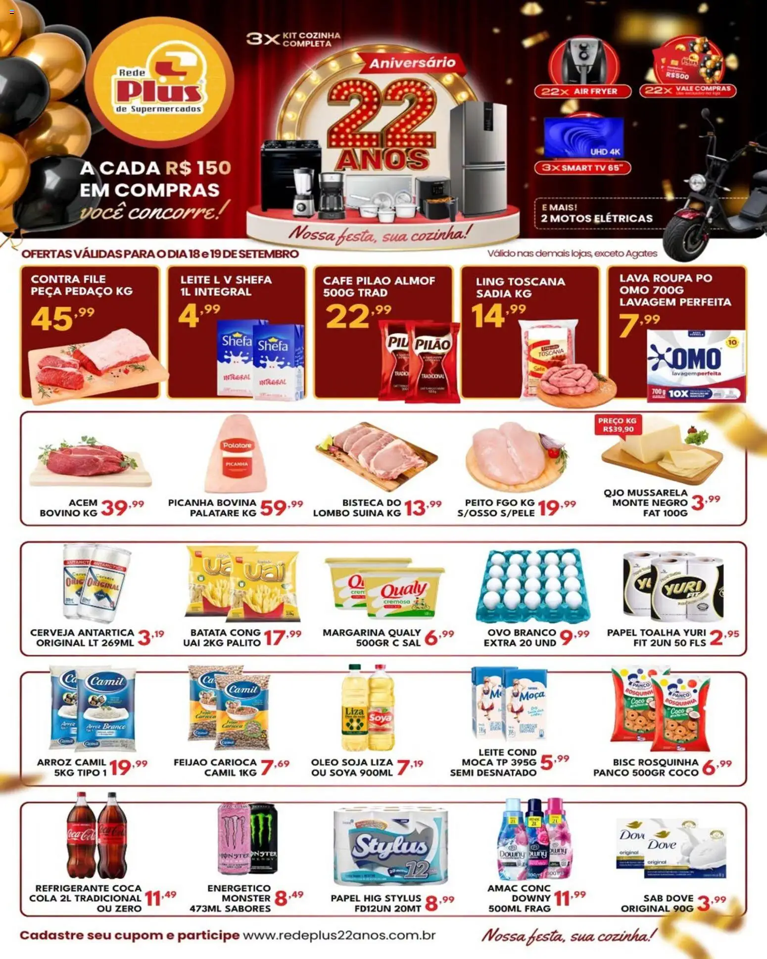 Pré-Visualização do folheto "Rede Plus Supermercados - Ofertas da semana" da loja Rede Plus Supermercados válido a partir de 18/09/2026