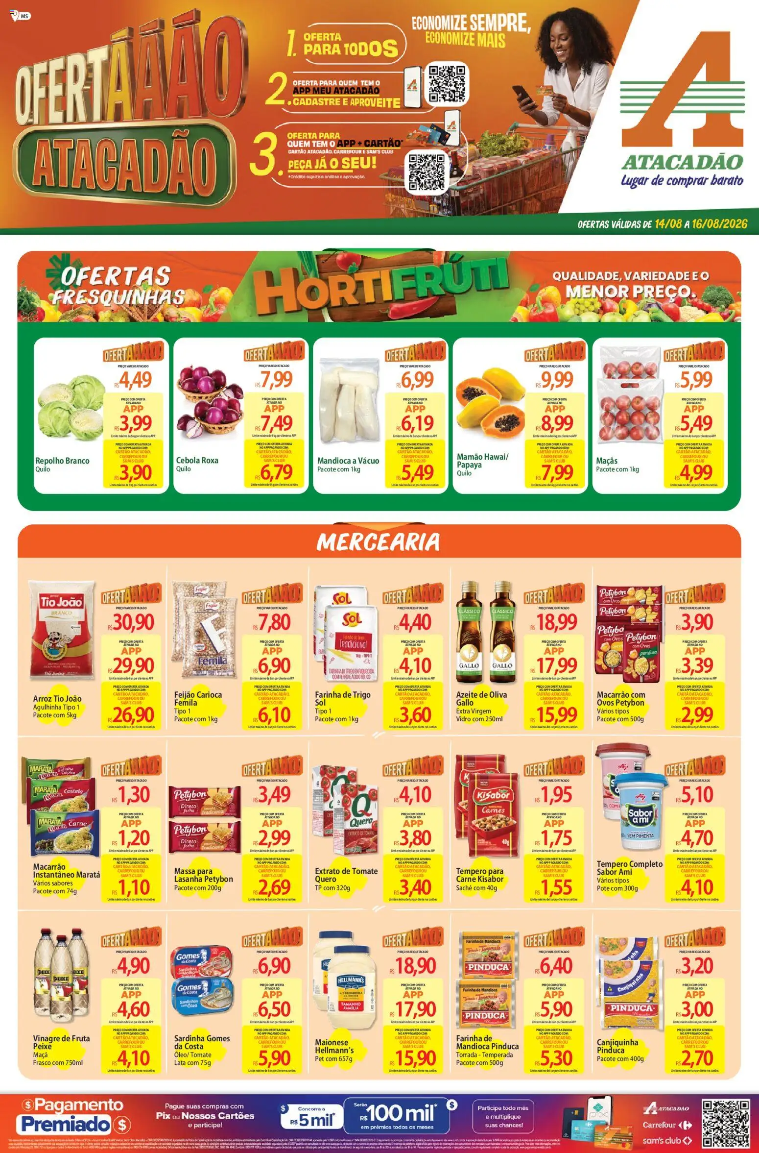 Pré-Visualização do folheto "Atacadão ofertas - MS" da loja Atacadão válido a partir de 14/08/2026