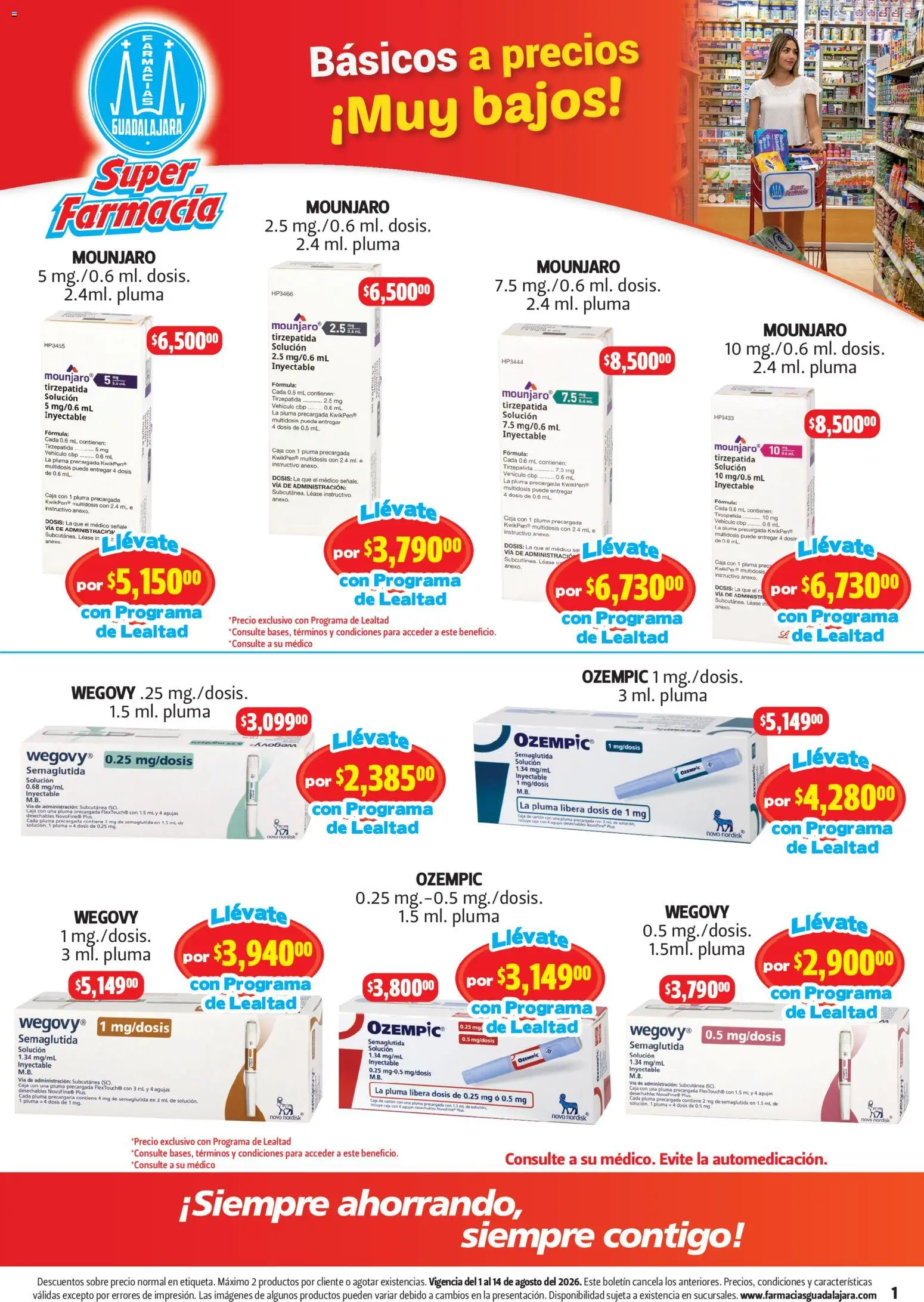 Vista previa las ofertas de la tienda Farmacia Guadalajara - Farmacia Guadalajara catálogo desde el 01/08/2026 