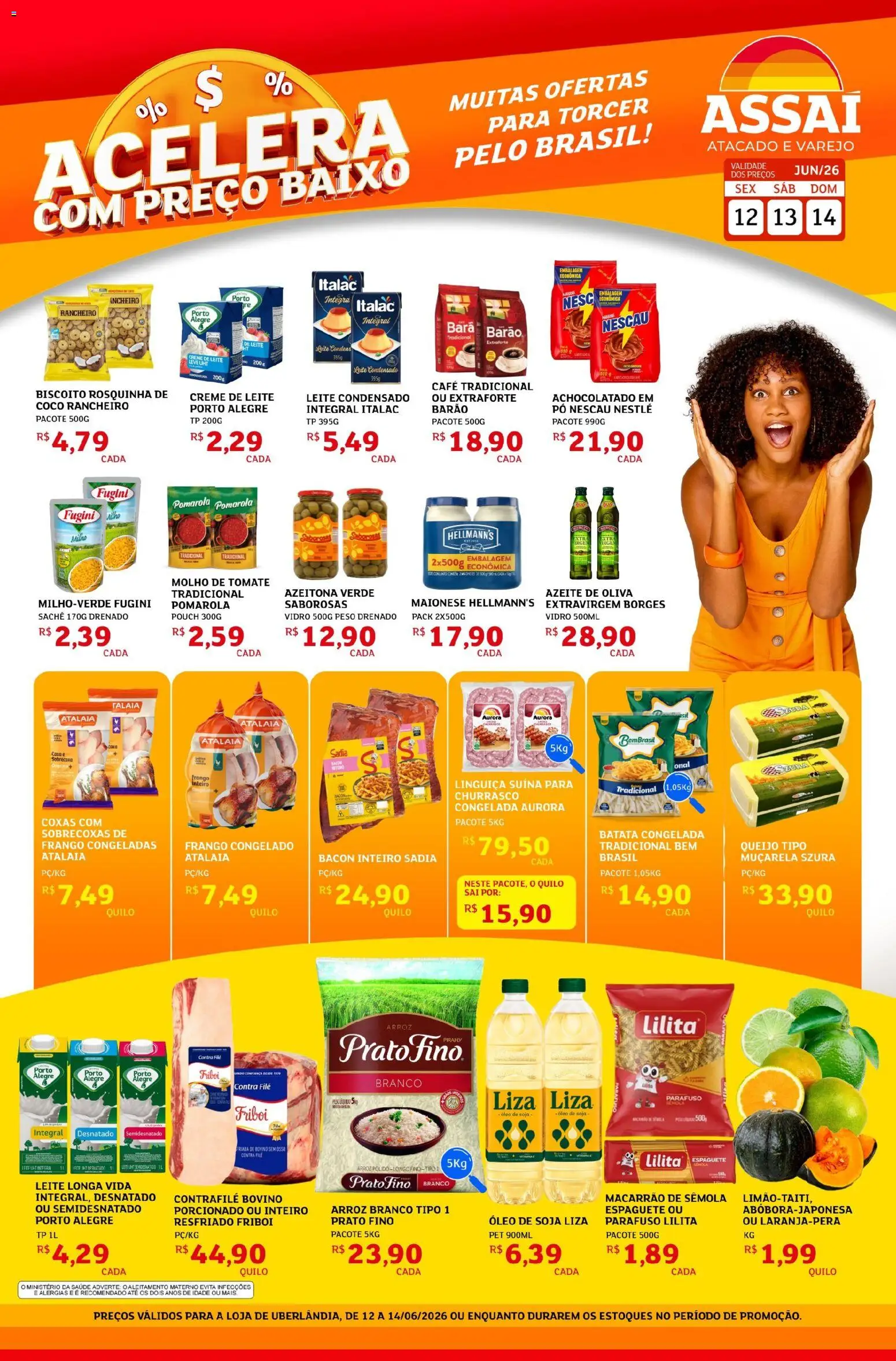 Pré-Visualização do folheto "Assaí Atacadista ofertas - MG" da loja Assaí Atacadista válido a partir de 12/06/2026