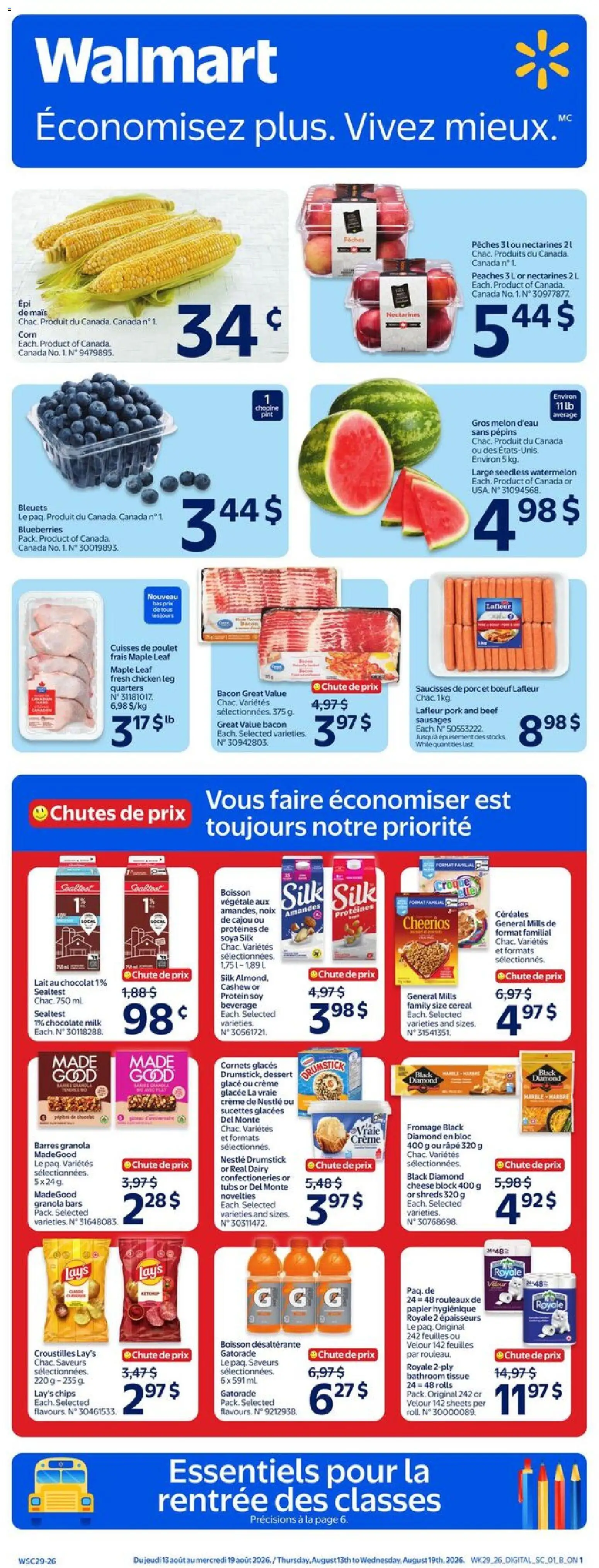 Preview of leaflet Walmart circulaire from shop Walmart is valid from Aug 13, 2026