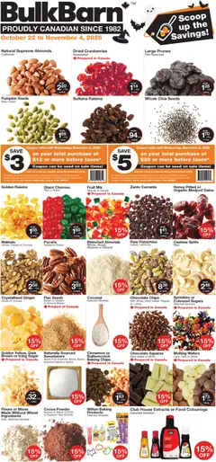 Un aperçu du dépliant Bulk Barn weekly flyer du magasin Bulk Barn est valide à partir 22 oct. 2026