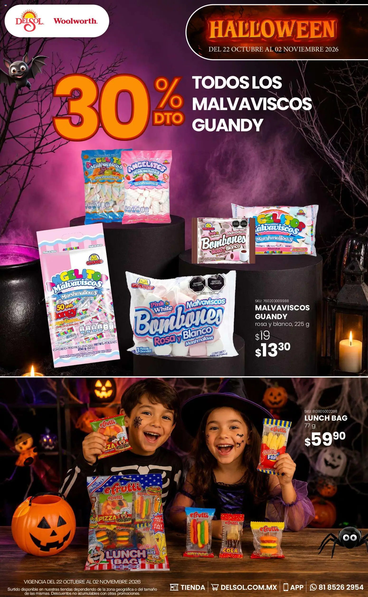 Vista previa las ofertas de la tienda Del Sol y Woolworth - Del Sol y Woolworth catálogo Halloween desde el 22/10/2026 