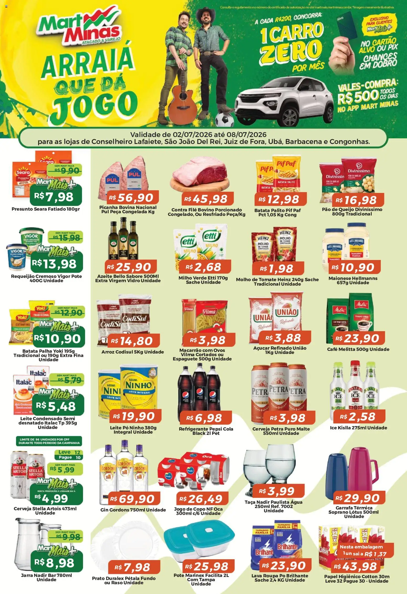 Pré-Visualização do folheto "Mart Minas ofertas" da loja Mart Minas válido a partir de 02/07/2026