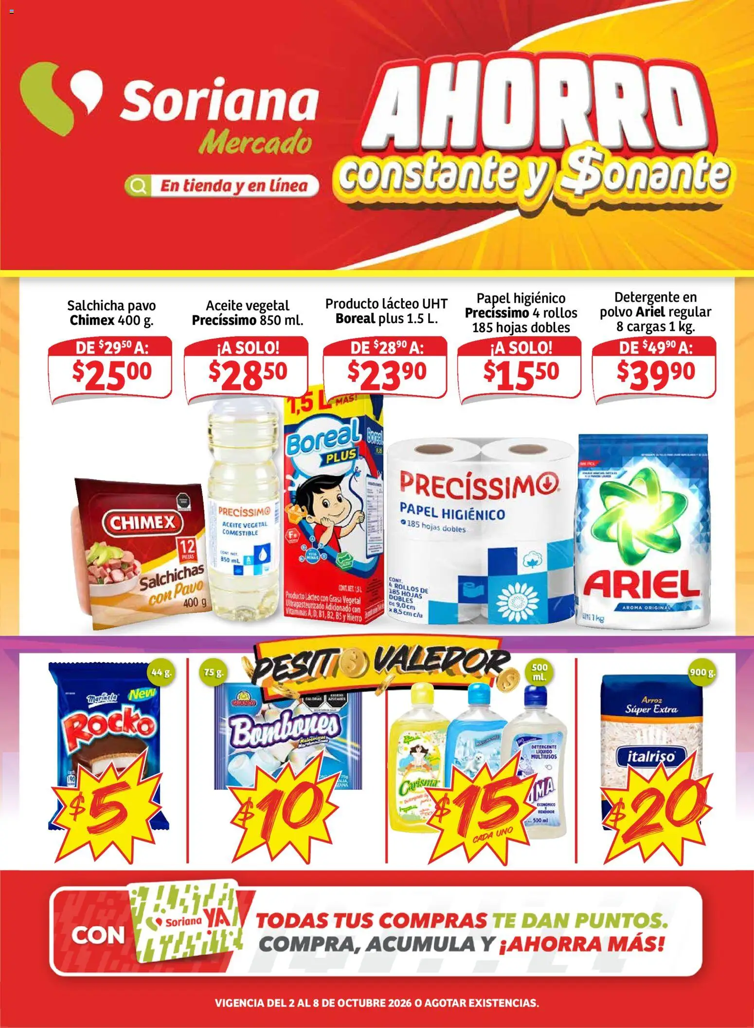 Vista previa las ofertas de la tienda Soriana - Soriana Mercado - Ahorro constante y sonante desde el 02/10/2026 