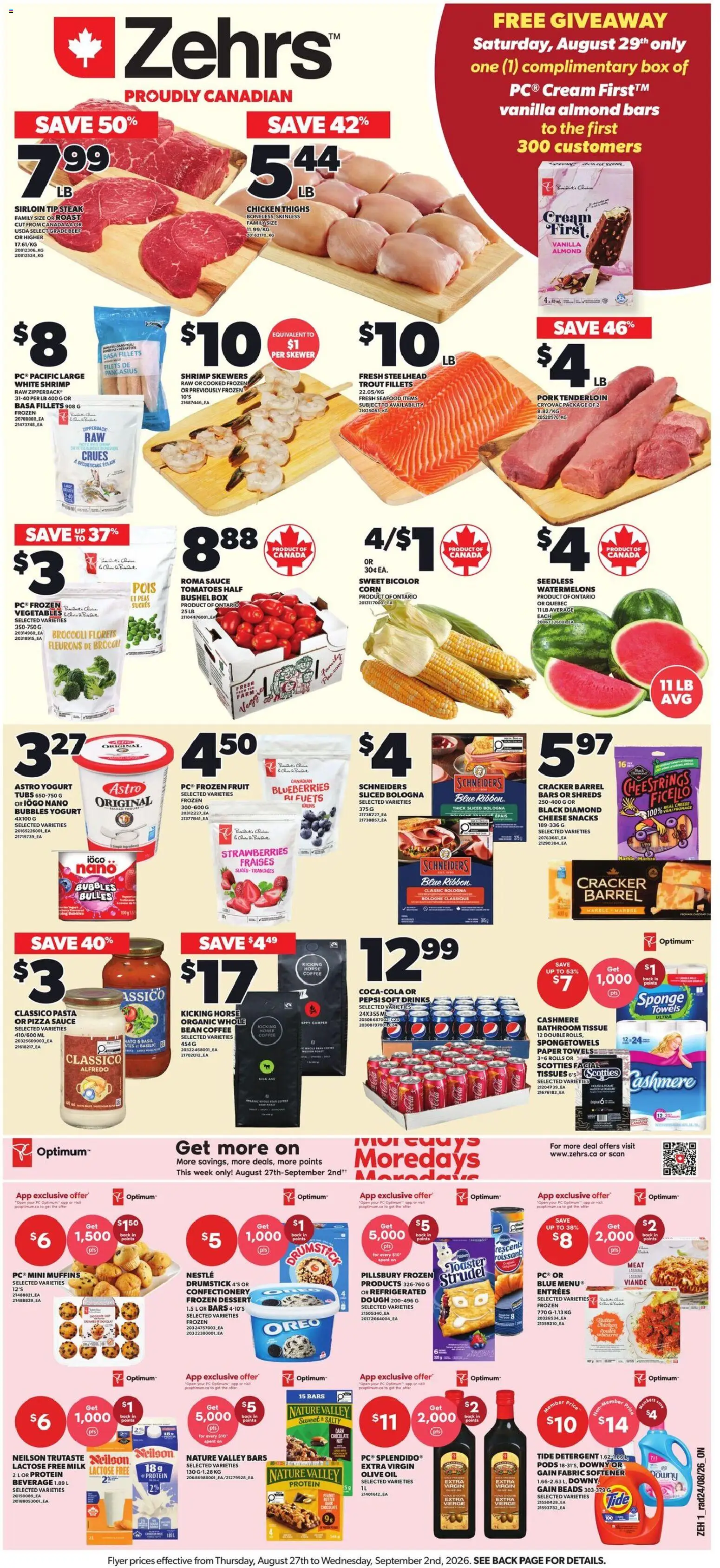 Preview of leaflet Zehrs weekly flyer / circulaire from shop Zehrs is valid from Aug 27, 2026