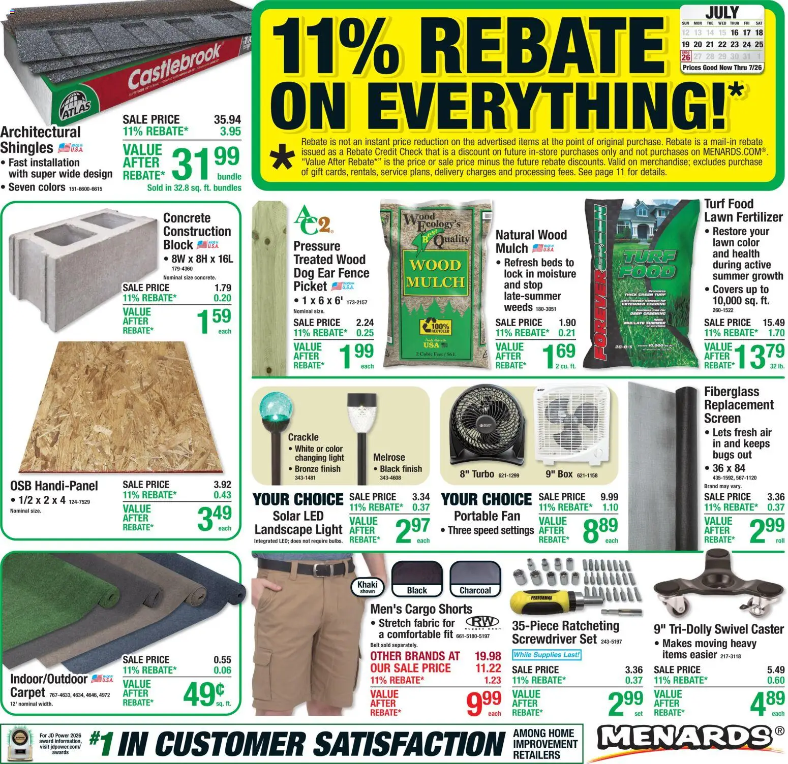 Ad Preview of Menards Menards Weekly Ad from 07/16/2026