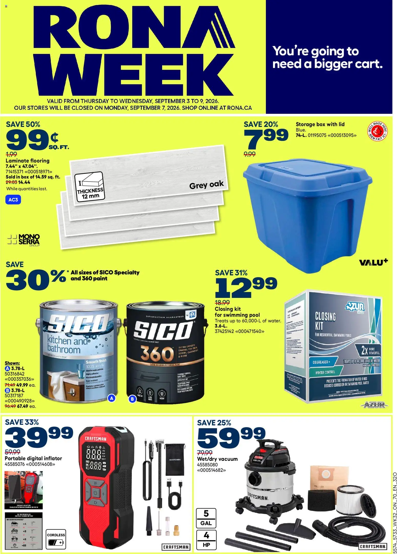 Preview of leaflet Rona weekly flyer from shop Rona is valid from Sep 03, 2026
