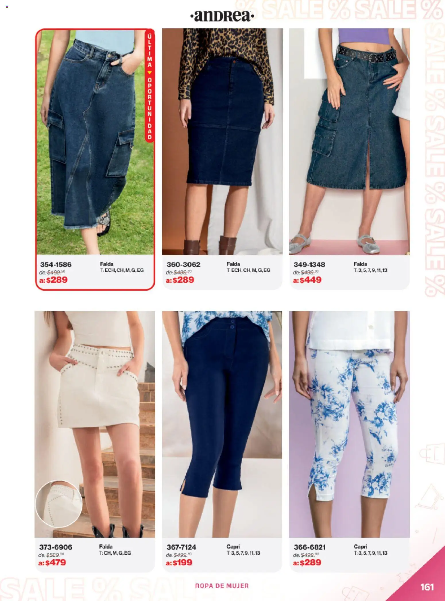 Vista previa las ofertas de la tienda Andrea - Catálogo Outlet desde el 21/12/2025 - Ropa, Sal, Falda