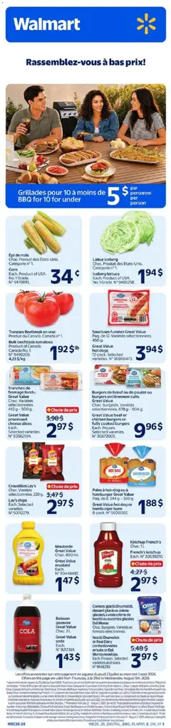 Un aperçu du dépliant Walmart circulaire du magasin Walmart est valide à partir 30 juill. 2026