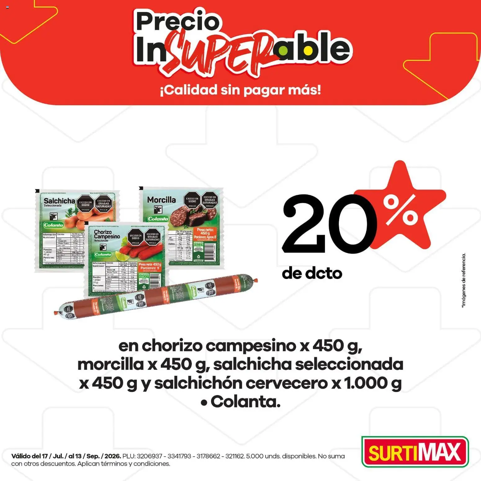  Vista previa del prospecto Surtimax catálogo del almacen Surtimax válida del 17/07/2026 al 13/09/2026
