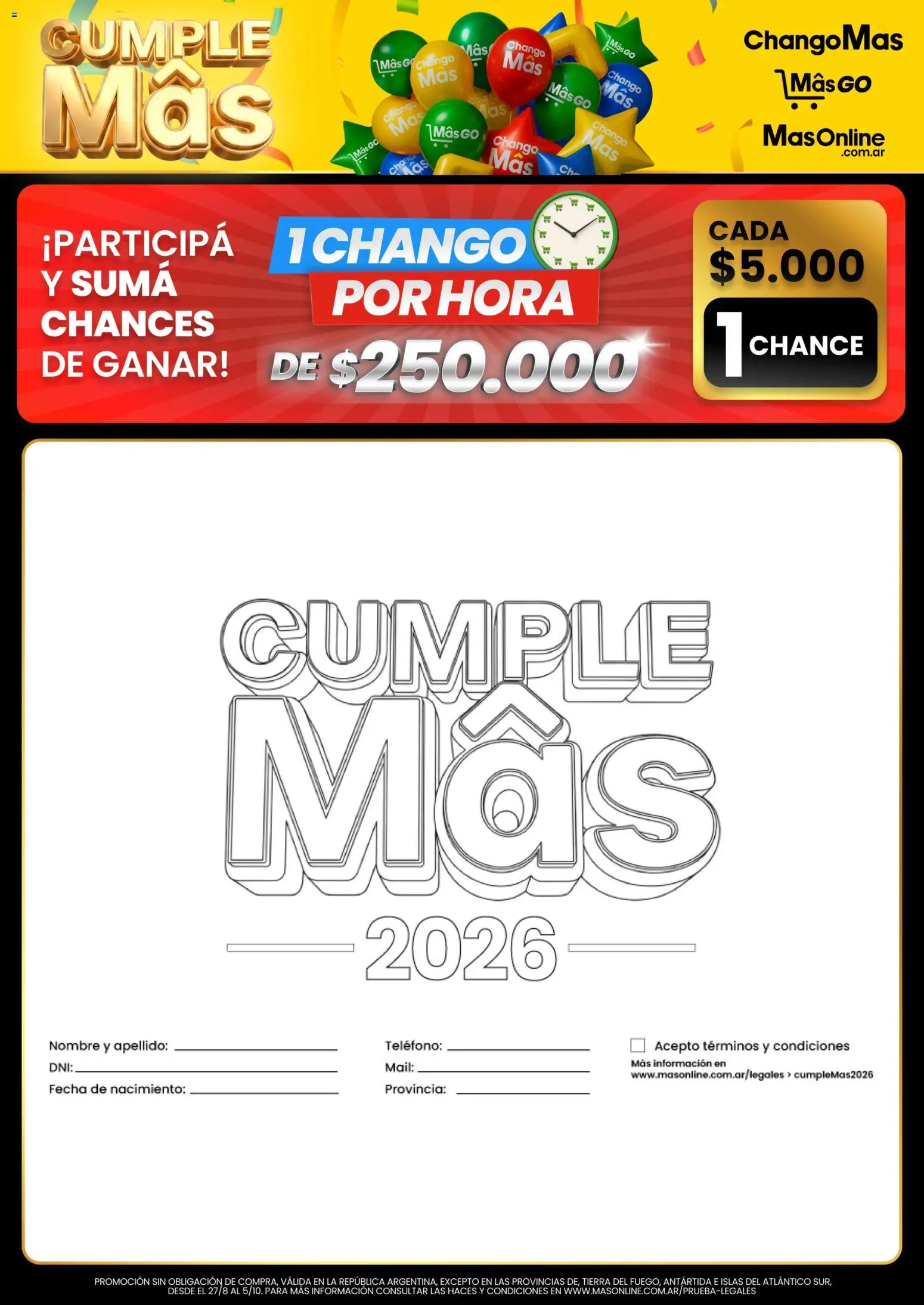 Vista previa del folleto de la tienda Changomas válido desde el 01/09/2026 