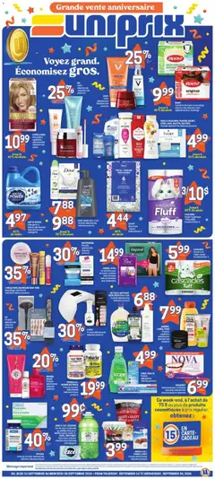 Preview of leaflet Uniprix weekly flyer / circulaire from shop Uniprix is valid from Sep 24, 2026