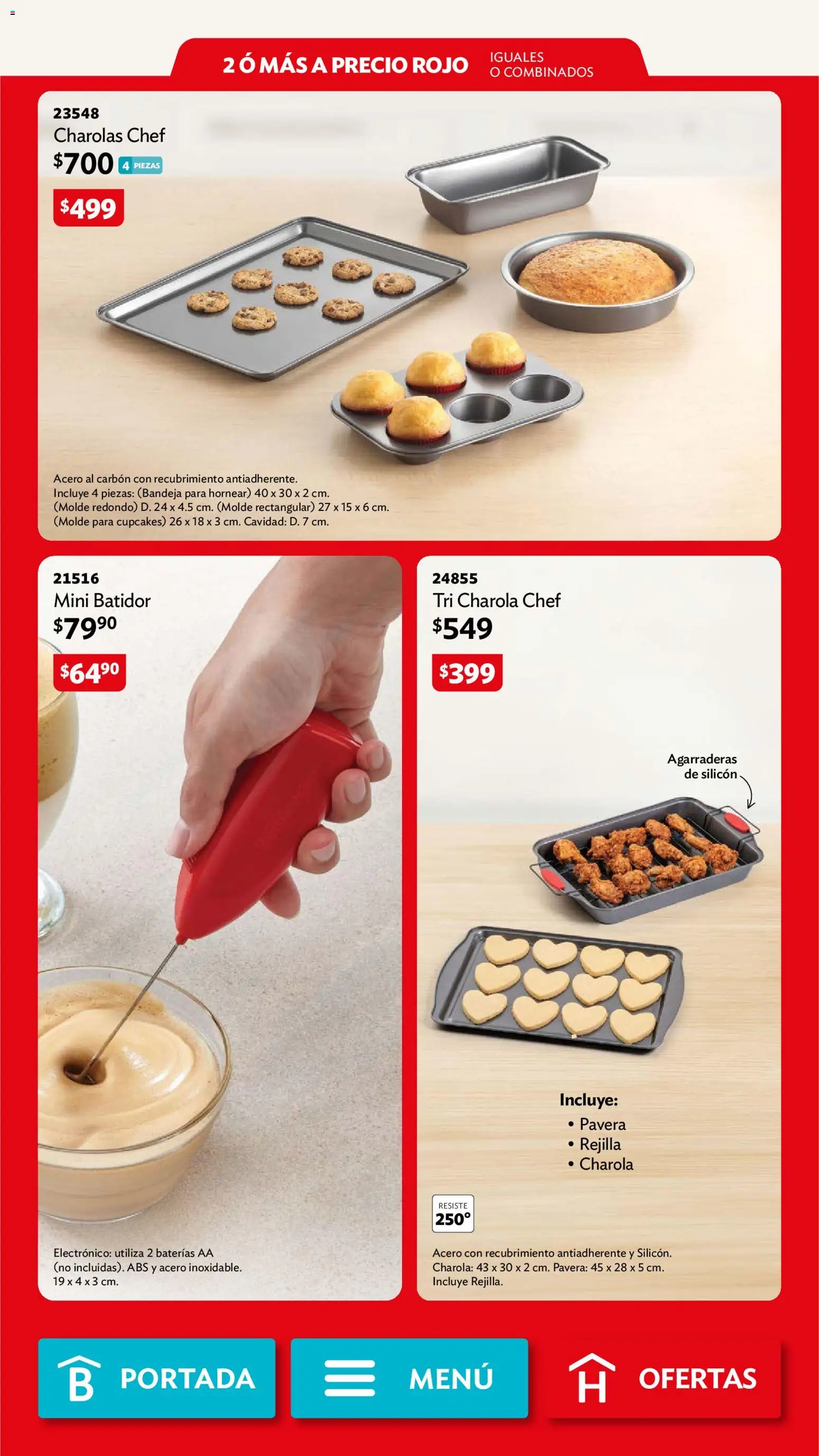 Vista previa las ofertas de la tienda Betterware - Betterware campaña 10 2026 desde el 28/09/2026 - Batidor, Bandeja, Rejilla, Molde