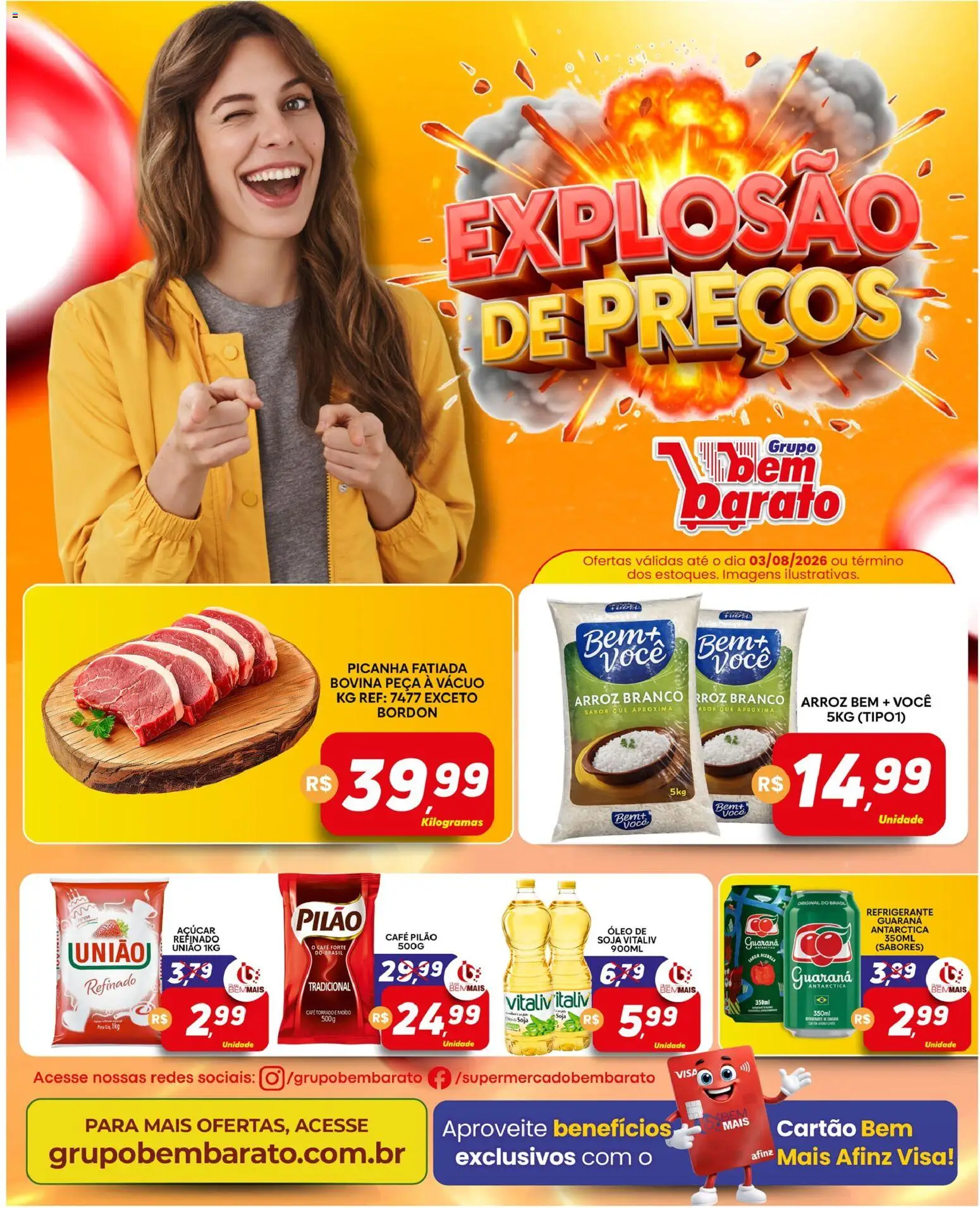 Pré-Visualização do folheto "Supermercado Bem Barato - Ofertas da semana" da loja Supermercado Bem Barato válido a partir de 28/07/2026