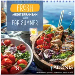 Preview of leaflet Adonis flyer - Fresh Mediterranean from shop Adonis is valid from Aug 13, 2026