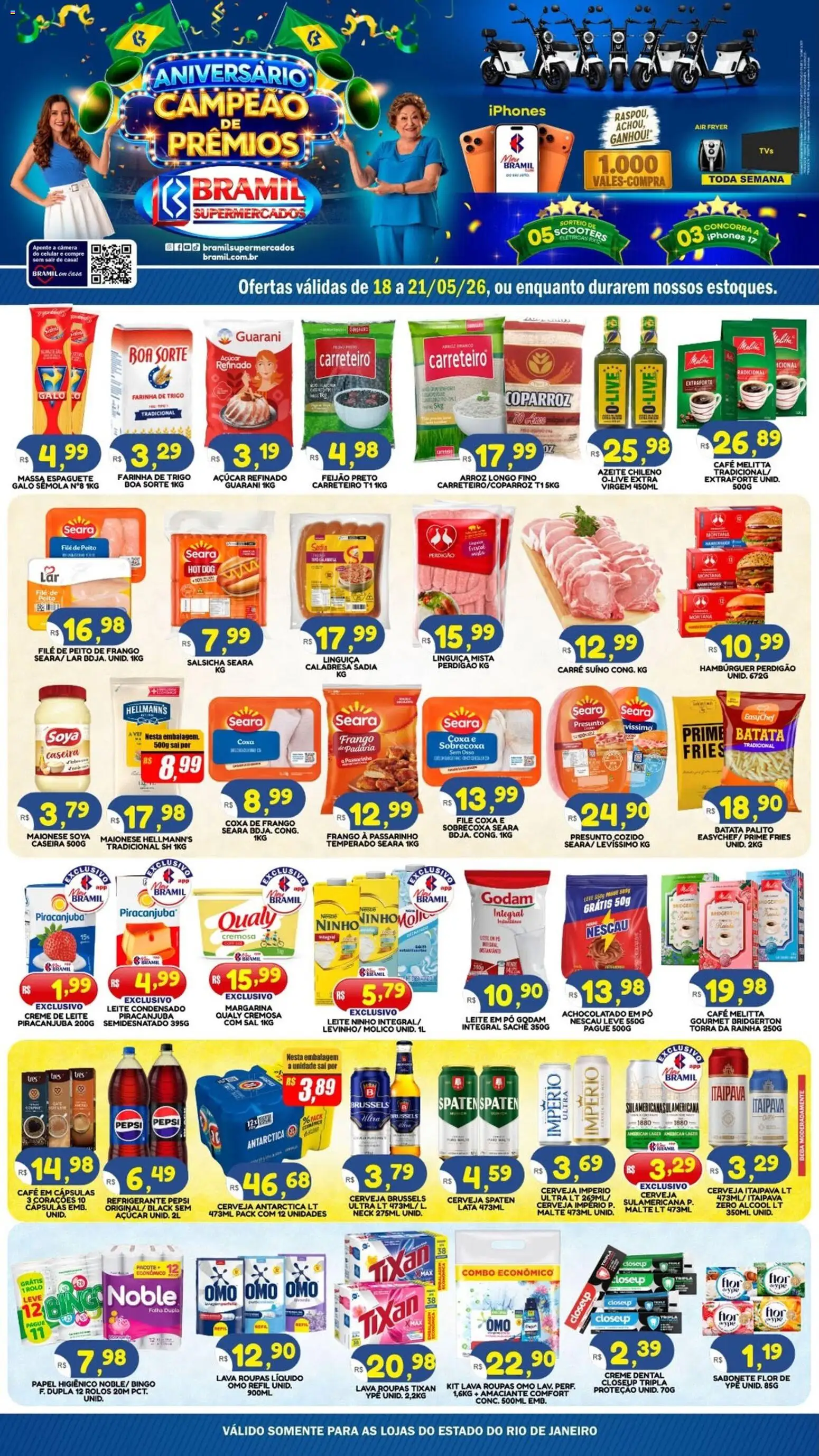 Pré-Visualização do folheto "Bramil Supermercados - Ofertas da semana" da loja Bramil Supermercados válido a partir de 18/05/2026