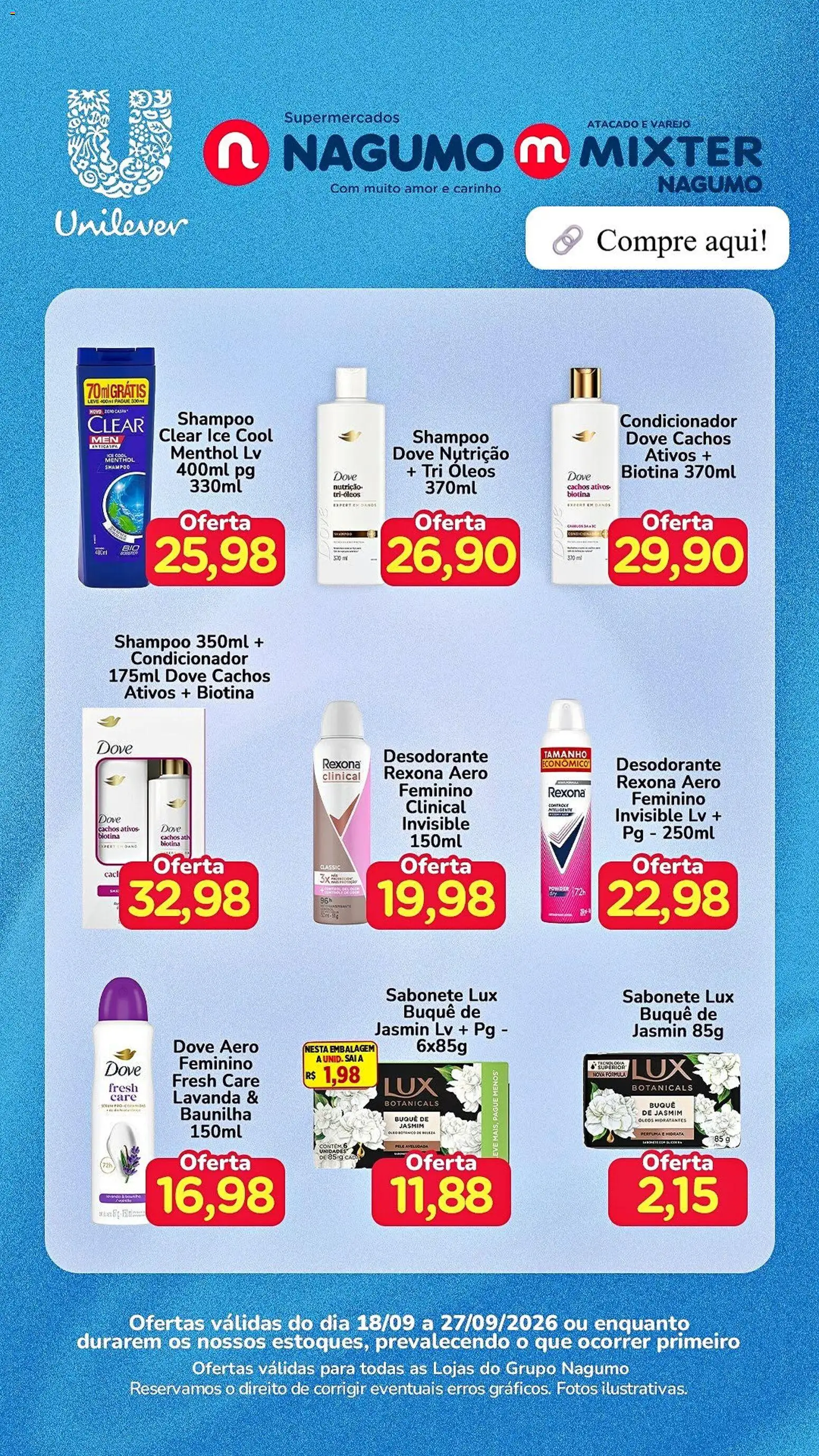 Pré-Visualização do folheto "Nagumo ofertas Unilever" da loja Nagumo válido a partir de 18/09/2026