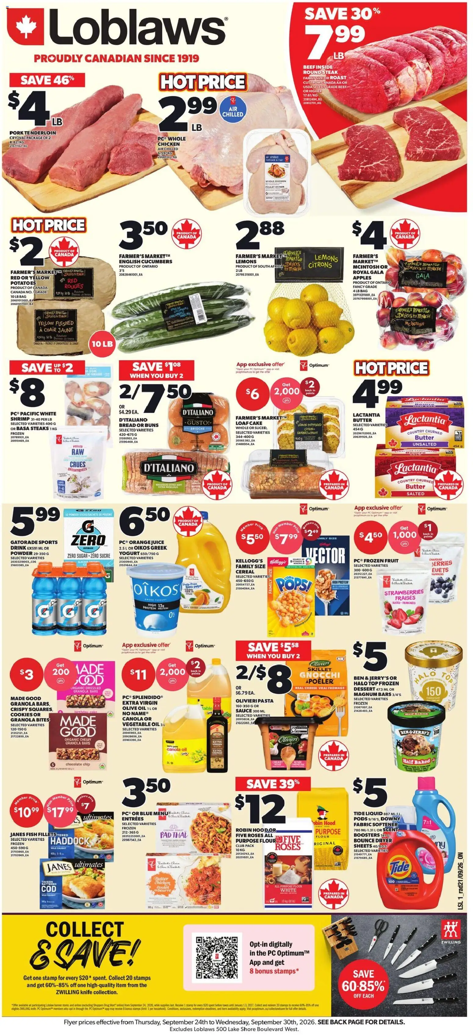 Preview of leaflet Loblaws weekly flyer / circulaire from shop Loblaws is valid from Sep 24, 2026