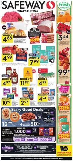 Un aperçu du dépliant Safeway weekly flyer / circulaire du magasin Safeway est valide à partir 29 oct. 2026
