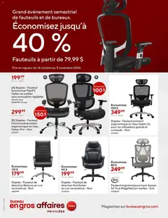 Un aperçu du dépliant Staples circulaire - Entreprises du magasin Staples est valide à partir 16 oct. 2026