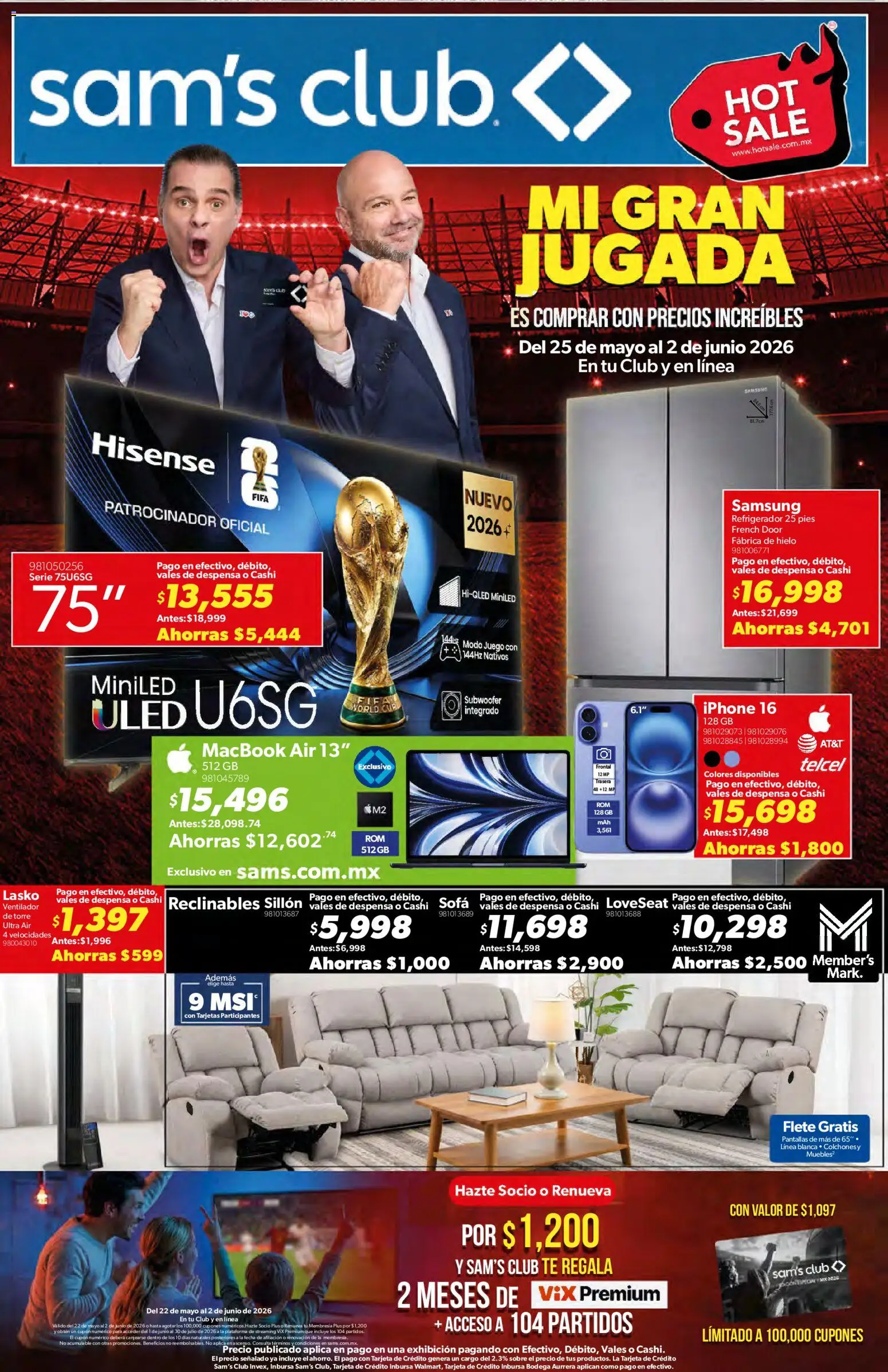 Vista previa las ofertas de la tienda Sam's Club - Sam's Club Hot Sale desde el 25/05/2026 