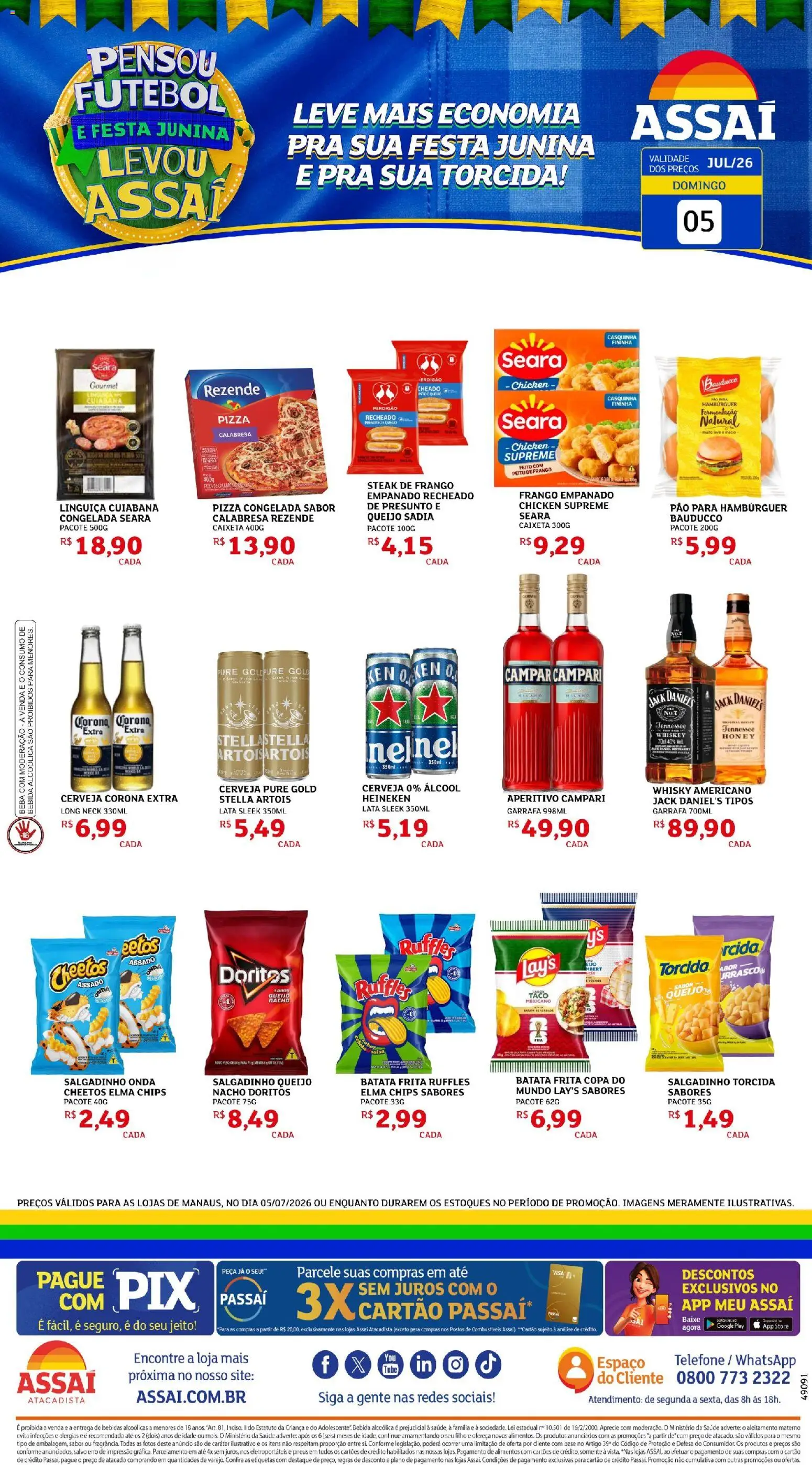 Pré-Visualização do folheto "Assaí Atacadista ofertas - AM" da loja Assaí Atacadista válido a partir de 05/07/2026