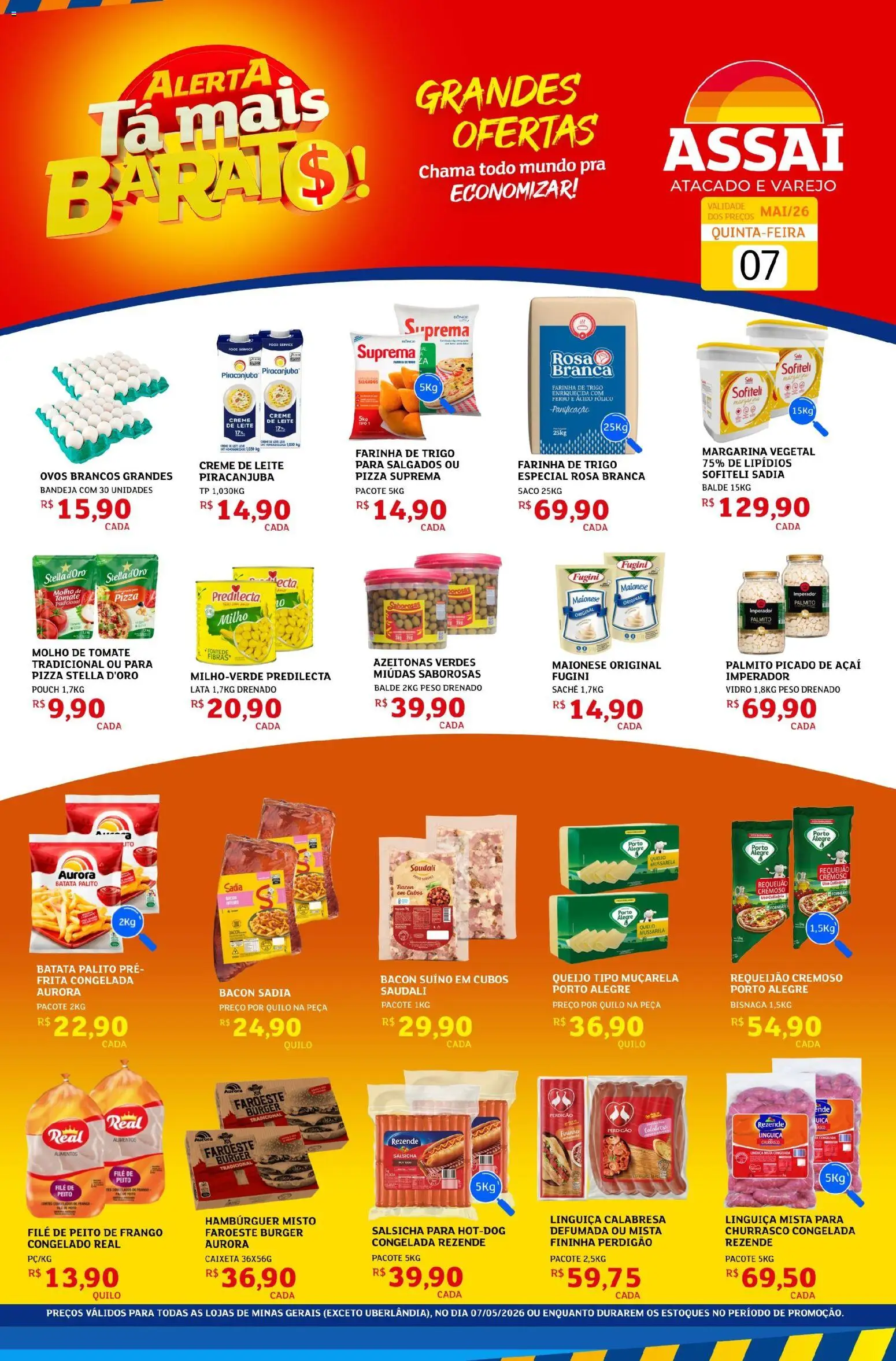 Pré-Visualização do folheto "Assaí Atacadista ofertas - MG" da loja Assaí Atacadista válido a partir de 07/05/2026