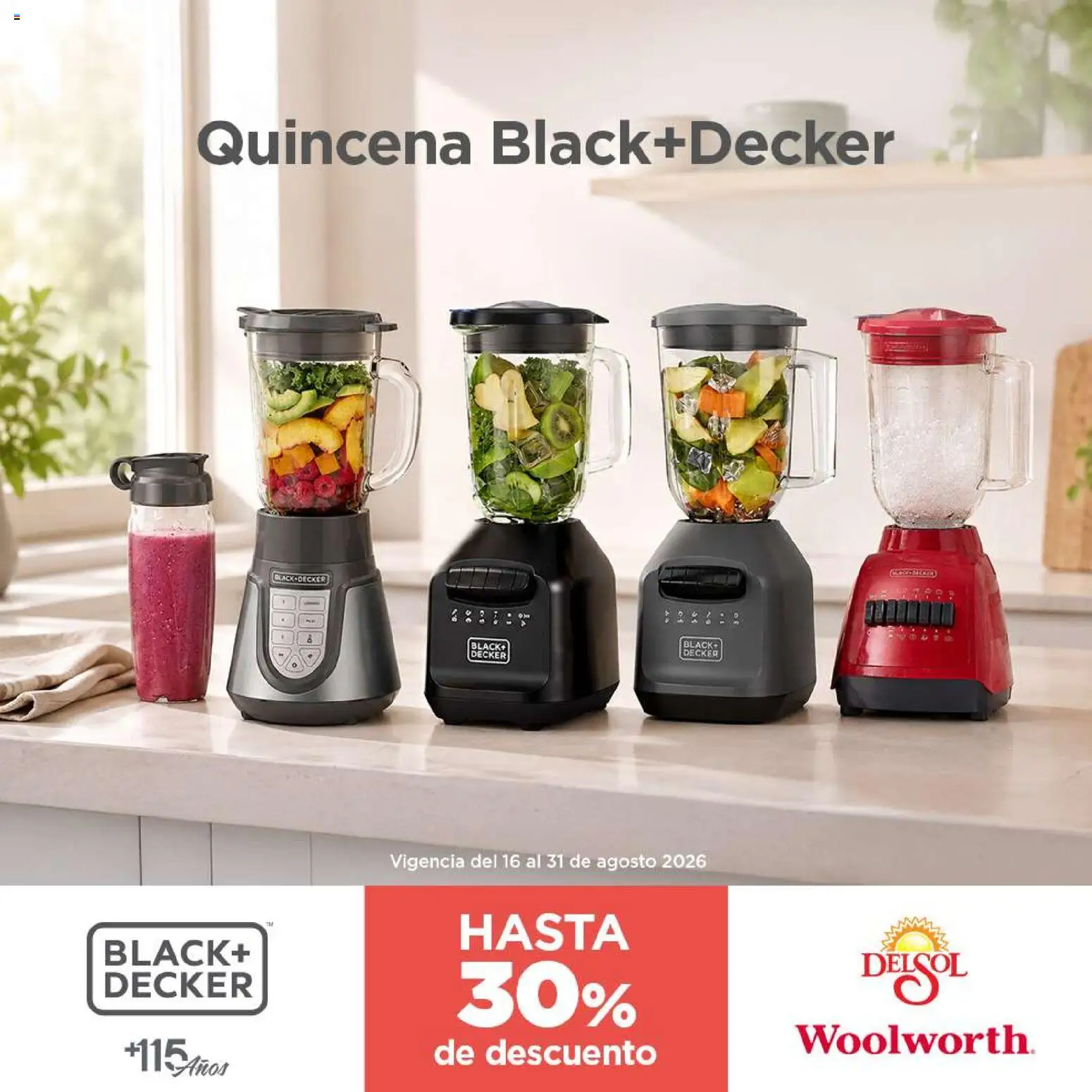 Vista previa las ofertas de la tienda Del Sol y Woolworth - Del Sol y Woolworth catálogo Pasillo Black+Decker Agosto 2026 desde el 16/08/2026 