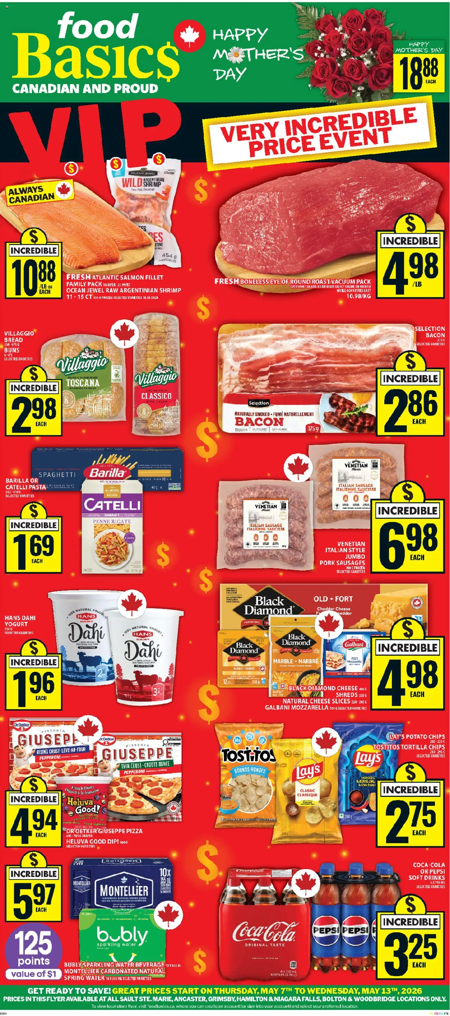 Preview of leaflet Food Basics weekly flyer - Ancaster from shop Food Basics is valid from May 07, 2026