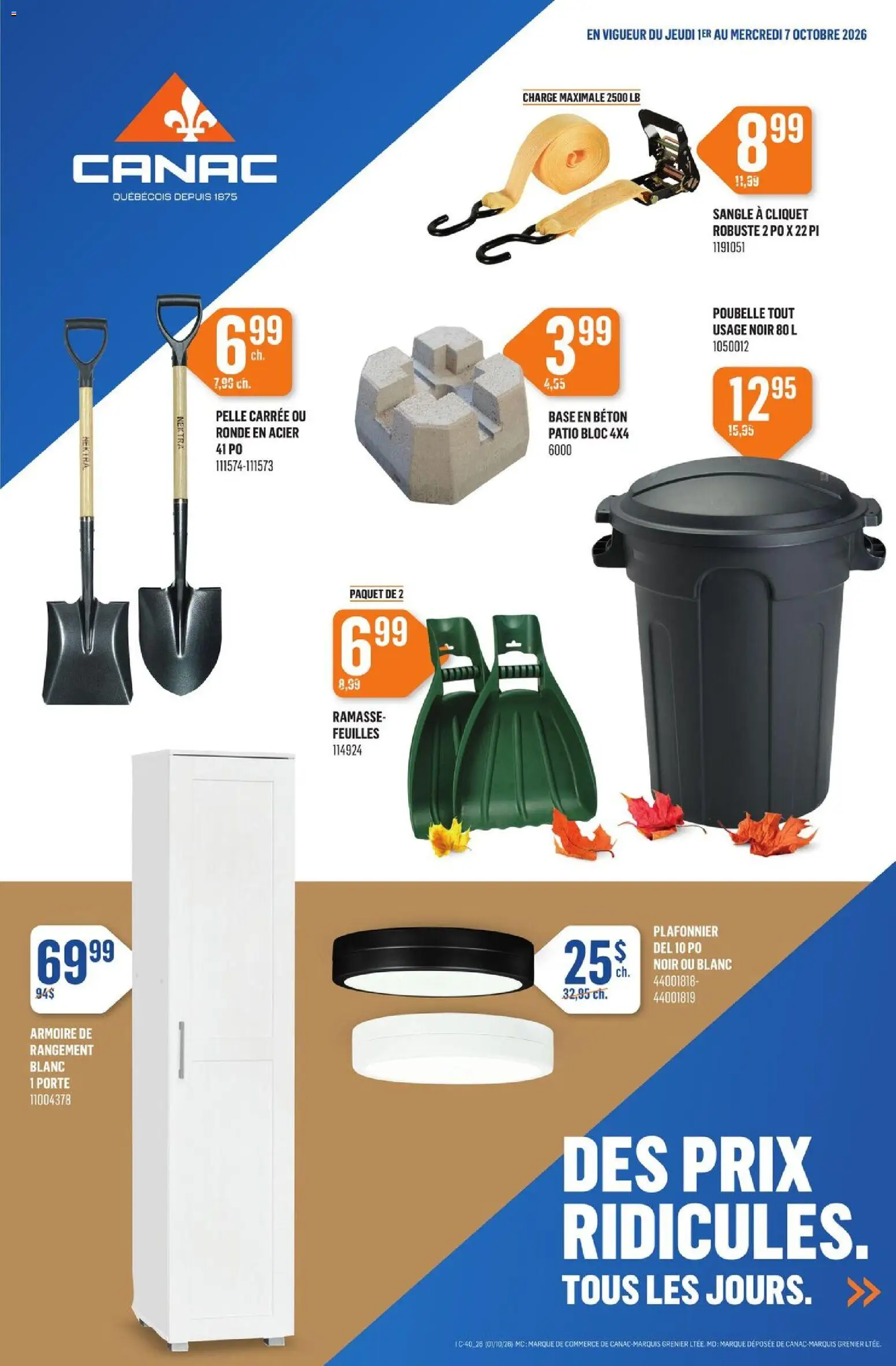Preview of leaflet Canac circulaire from shop Canac is valid from Oct 01, 2026
