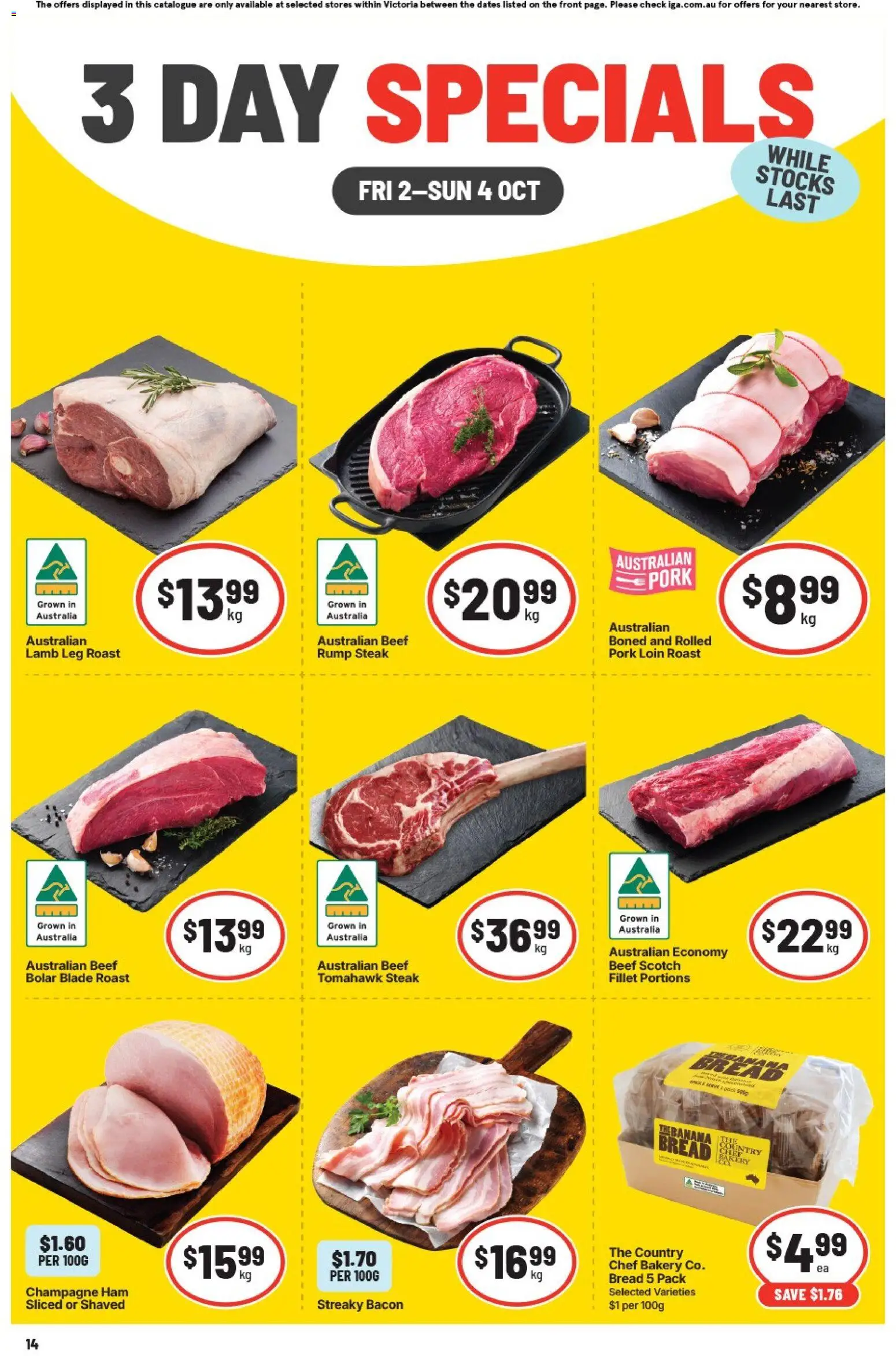 Preview of catalogue IGA catalogue 3 Day Specials Hawthorn from shop IGA valid 02/10/2026