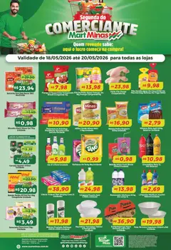 Pré-Visualização do folheto "Mart Minas ofertas Segunda do Comerciante" da loja Mart Minas válido a partir de 18/05/2026