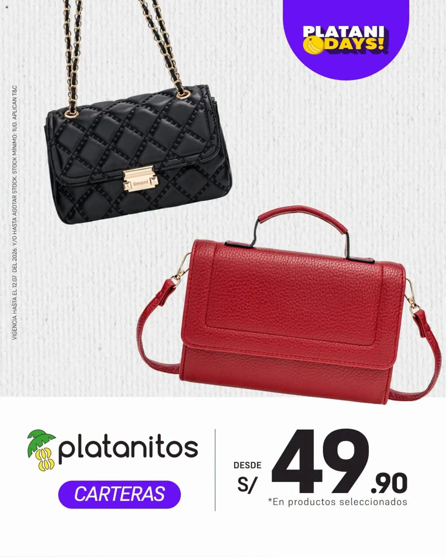 Vista previa de Catálogo Platanitos - Carteras de la tienda Platanitos válido desde 06/07/2026