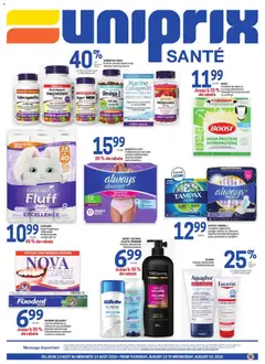 Preview of leaflet Uniprix - Uniprix Sante from shop Uniprix is valid from Aug 13, 2026