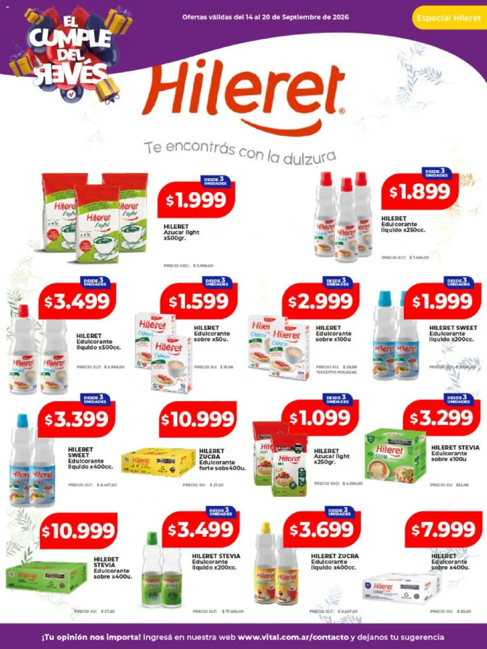 Vista previa del folleto de la tienda Vital válido desde el 14/09/2026 