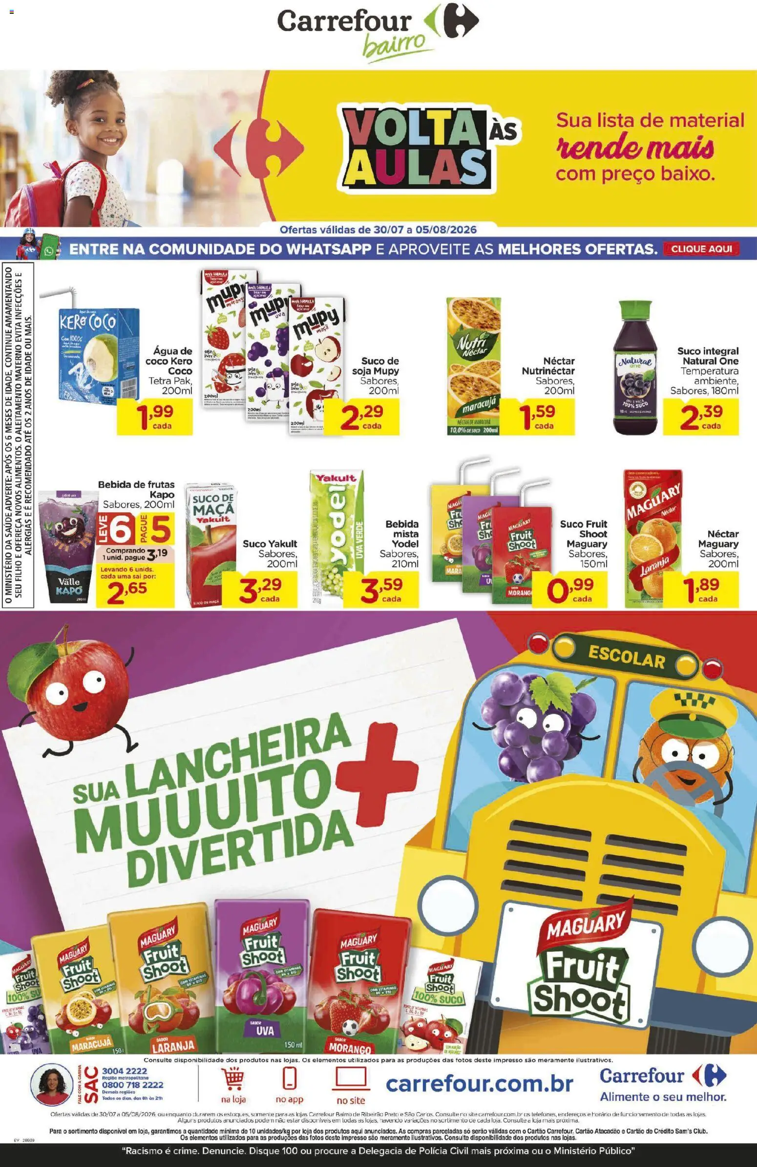 Pré-Visualização do folheto "Carrefour Bairro ofertas Semanal" da loja Carrefour Bairro válido a partir de 30/07/2026