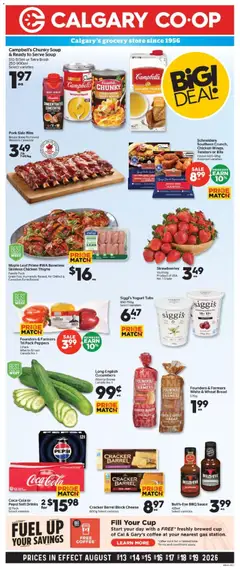 Preview of leaflet Calgary Co-op weekly flyer / circulaire from shop Calgary Co-op is valid from Aug 13, 2026