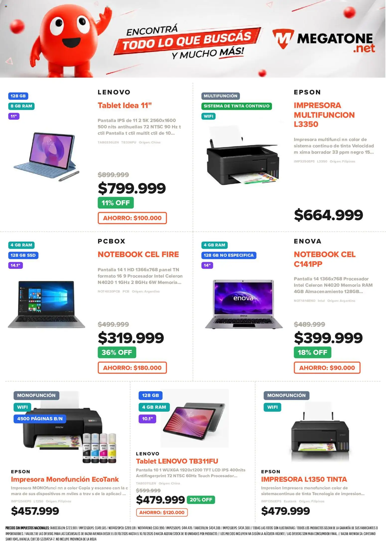 Vista previa del folleto de la tienda Megatone válido desde el 01/10/2026 